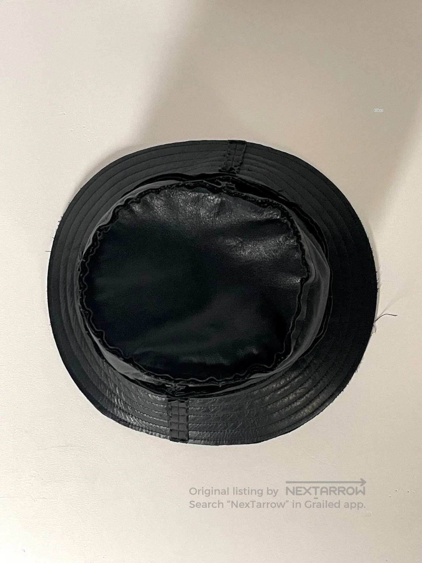 Comme des Garcons Black Bucket Hat with Textured Design. Size ONE SIZE - 2 Thumbnail