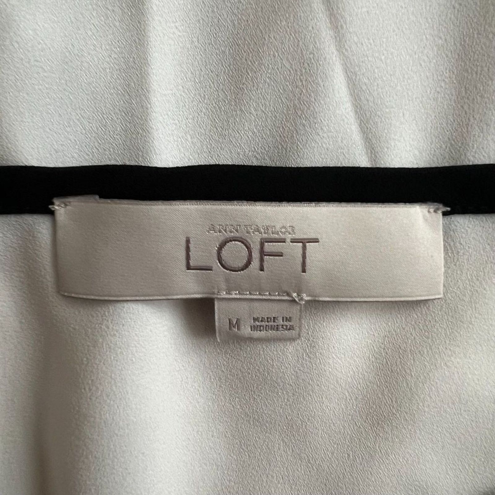 Ann Taylor LOT 2 ANN TAYLOR Loft Beige Semi Sheer Long Sleeve Top, M Size M / US 6-8 / IT 42-44 - 7 Thumbnail