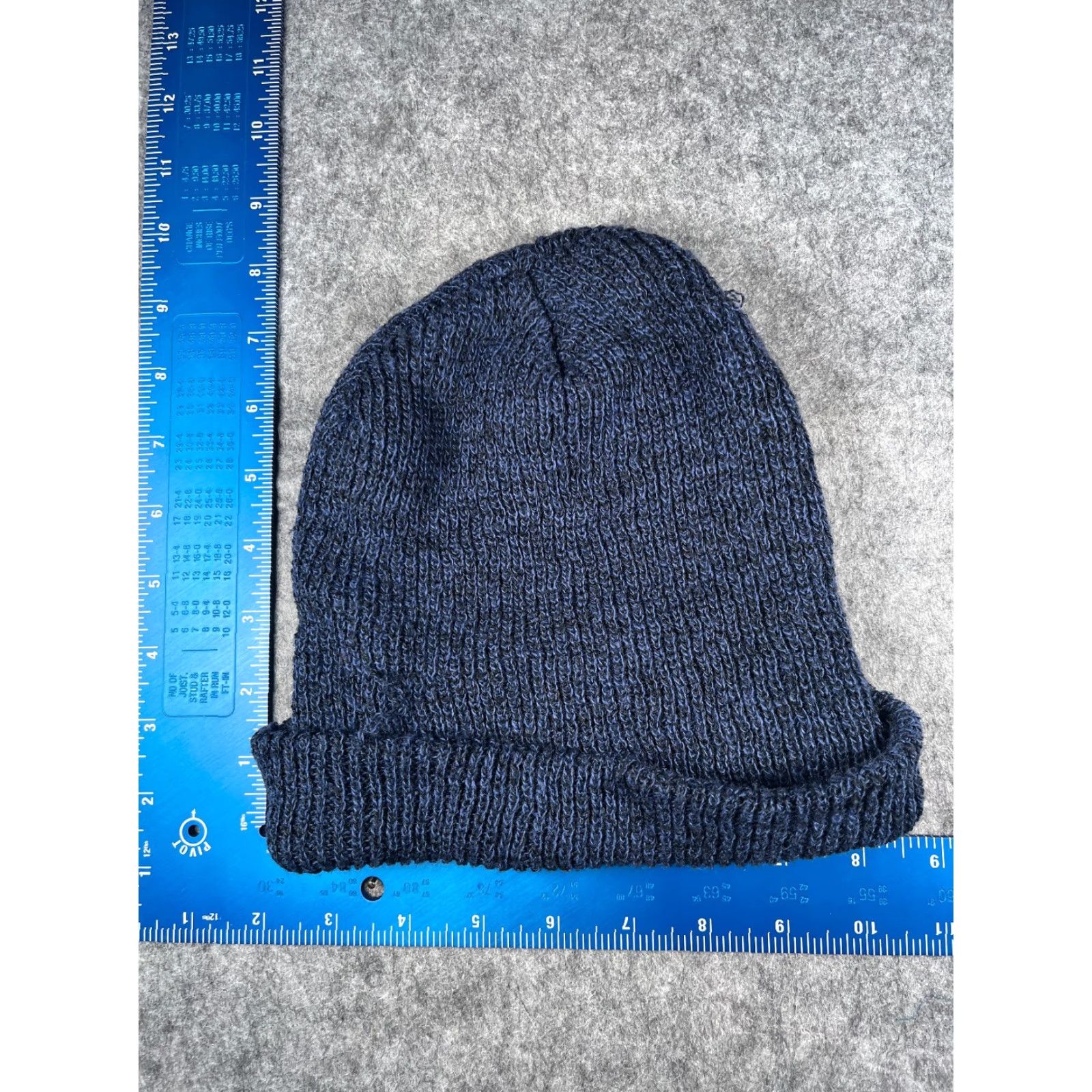 Vintage Unbranded Beanie Adult One Size Blue Black Knit 100% Acrylic Ski Fit Club In Shape Toque Size ONE SIZE - 4 Thumbnail