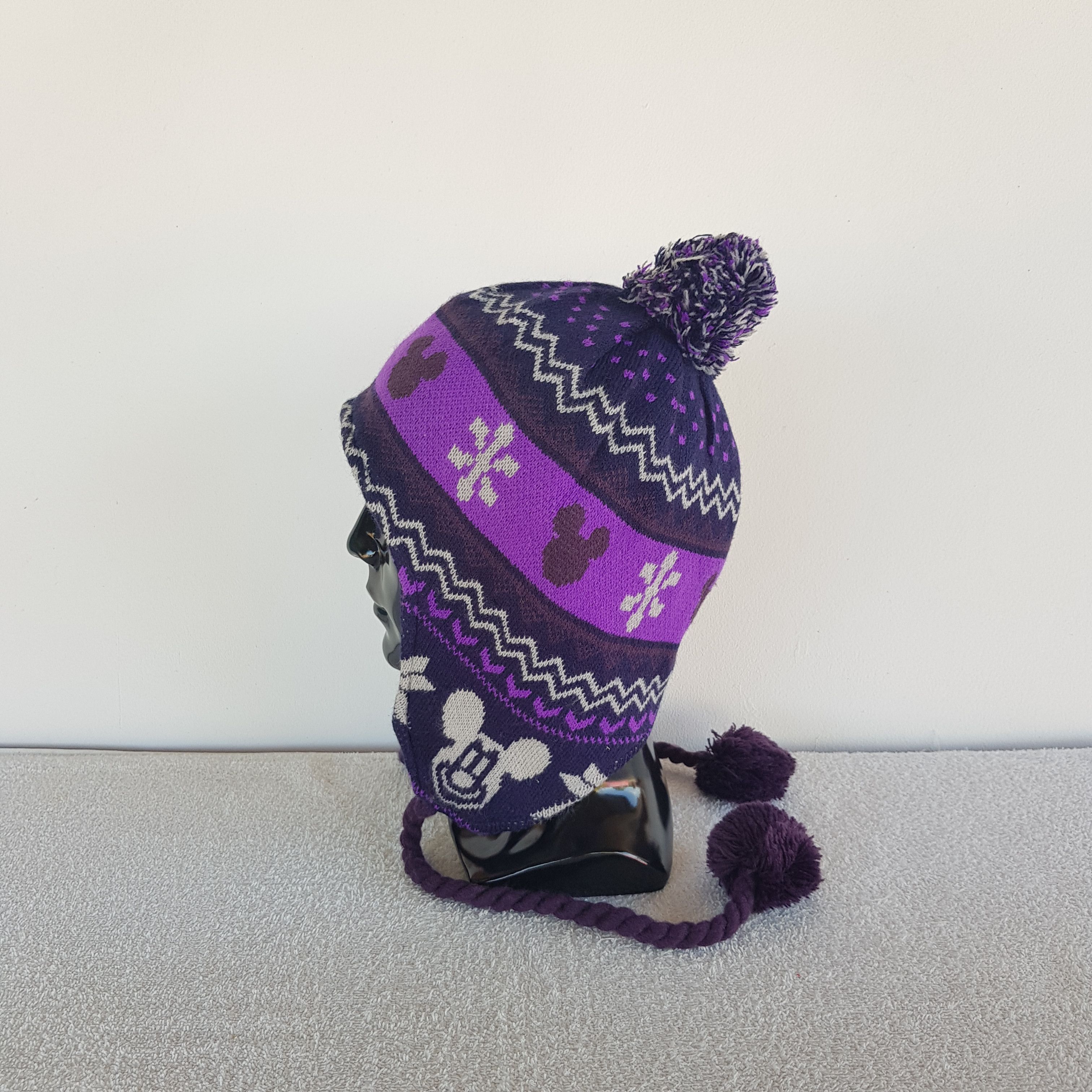 Mickey Mouse Vintage Mickey Mouse Earflap Beanie Snow Caps Hats. Size ONE SIZE - 4 Thumbnail