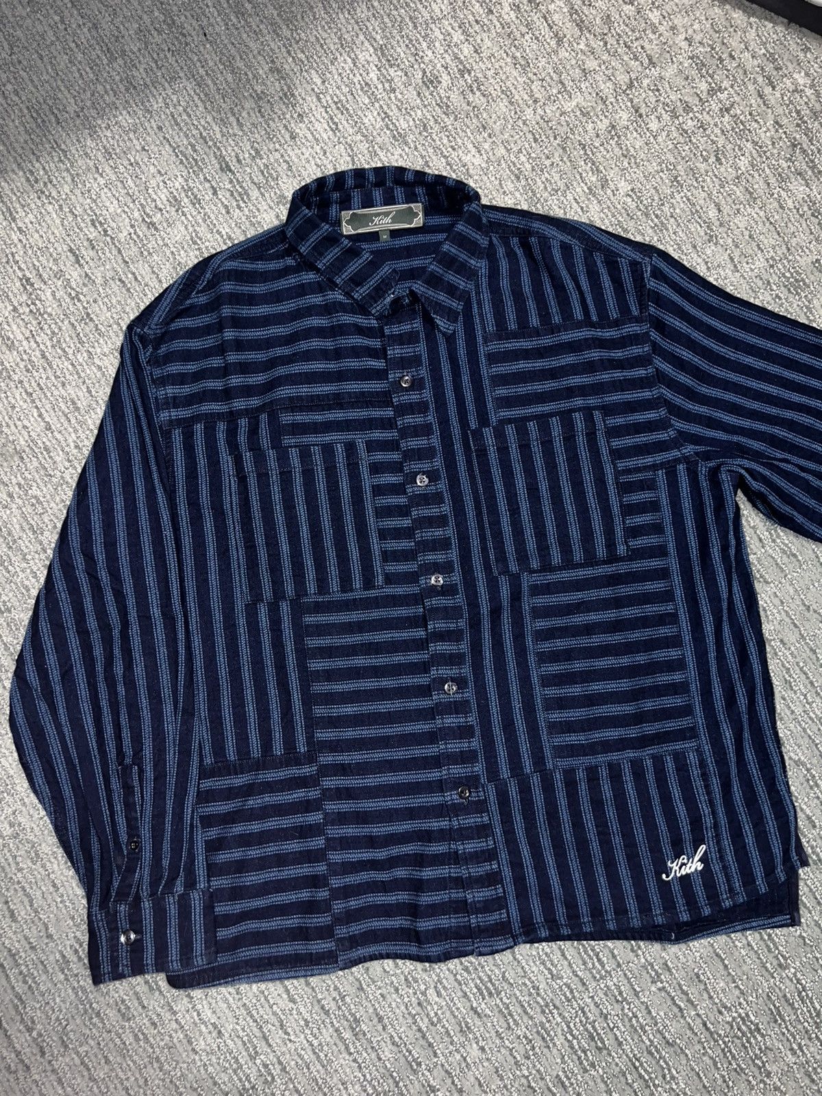 Kith Kith Stripe Denim Jaydin Button Up Shirt NEW Size Medium Size US M / EU 48-50 / 2 - 1 Thumbnail