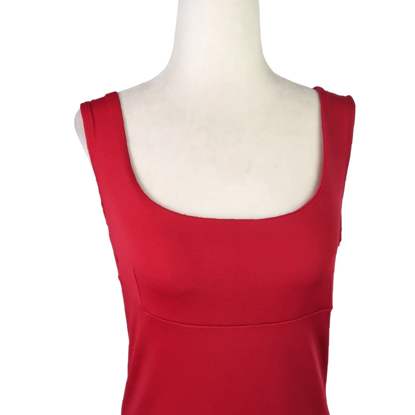 Vintage VINTAGE 90s Rave City Tank Top Womens S Red Scoop Neck Sleeveless Polyester Basic Casual 90s Theme Size S / US 4 / IT 40 - 2 Thumbnail
