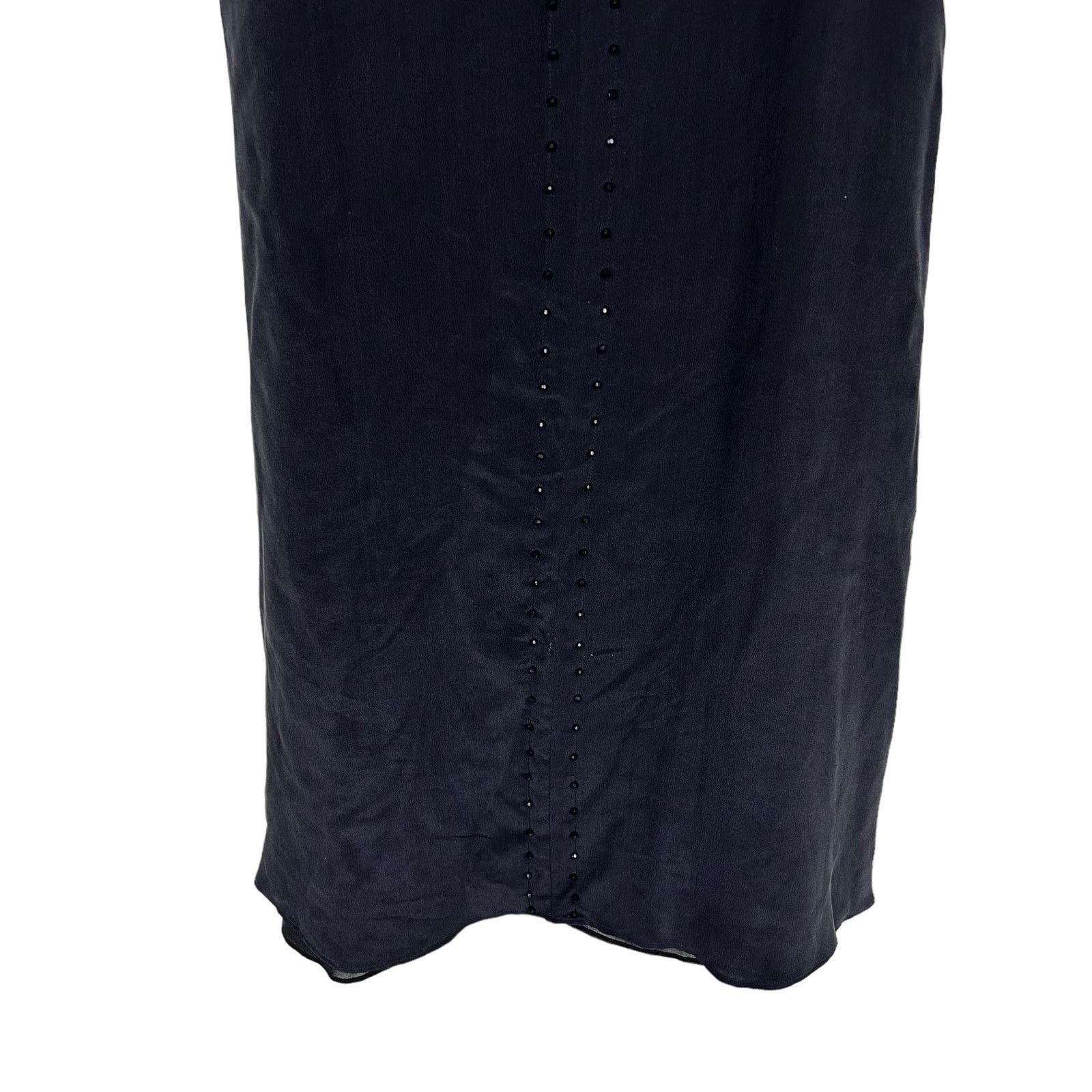 Theory Theory Black Silk Beaded Spaghetti Strap Dress Sz 4 Size S / US 4 / IT 40 - 5 Thumbnail