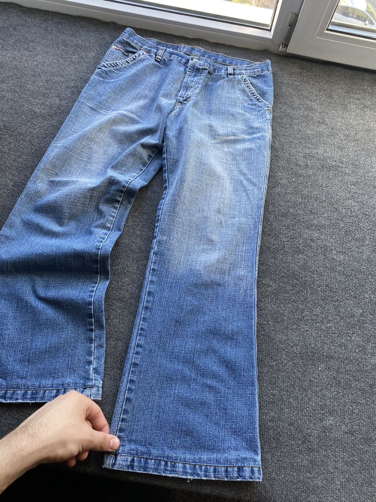 Diesel 🔥Opium Punk Diesel Blue denim jeans mens 33 bootcut goth Size US 33 - 2 Thumbnail