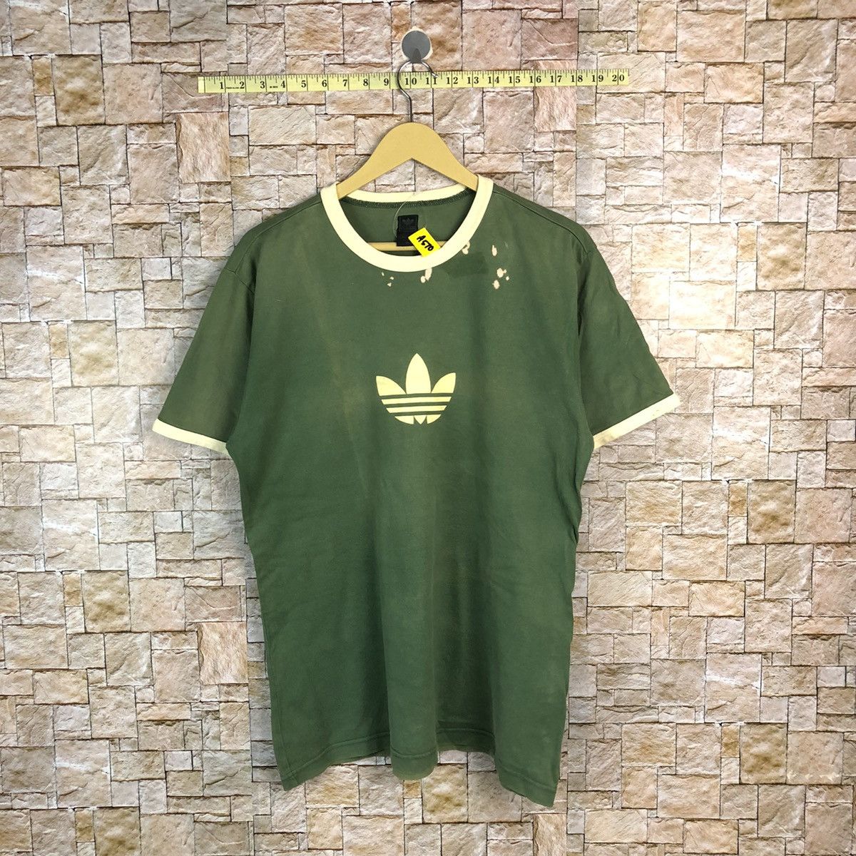 Adidas Adidas vintage ringer Green faded Tee #A570 Size US M / EU 48-50 / 2 - 1 Thumbnail