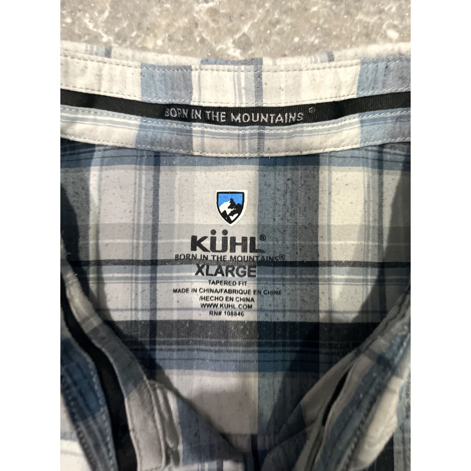 Vintage KUHL Styk Shirt Mens XL Blue Plaid Button Up Tapered Fit Short Sleeve Clothing Size US XL / EU 56 / 4 - 2 Thumbnail