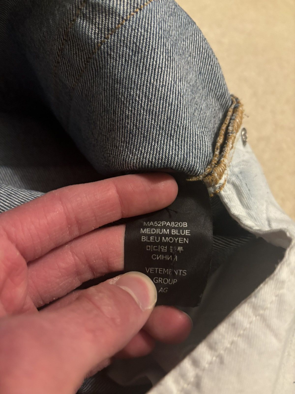 Vetements Vetements Straight Leg Black Flame Print Jeans Blue Size US 32 / EU 48 - 10 Thumbnail