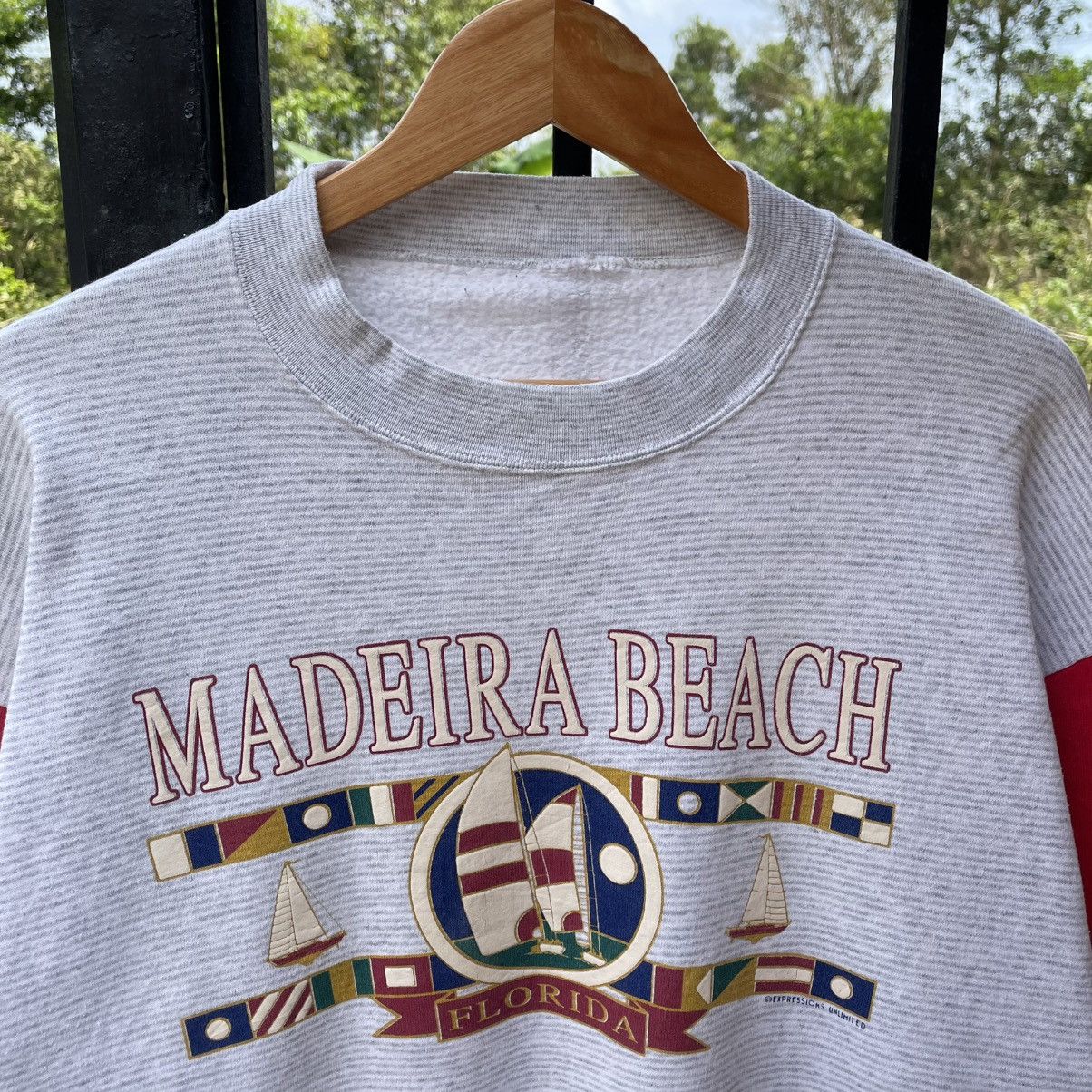 Vintage 🔥Vintage 90s Madeira Beach Florida Two Tone Sweatshirts Size US M / EU 48-50 / 2 - 6 Thumbnail