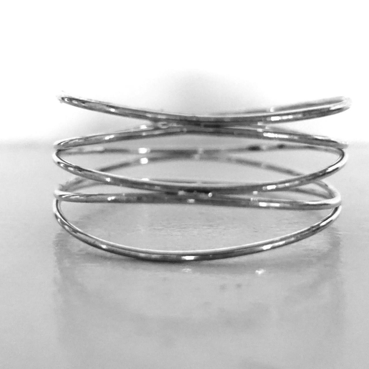 Vintage Silver tone 5 Strand Bracelet Size ONE SIZE - 1 Thumbnail
