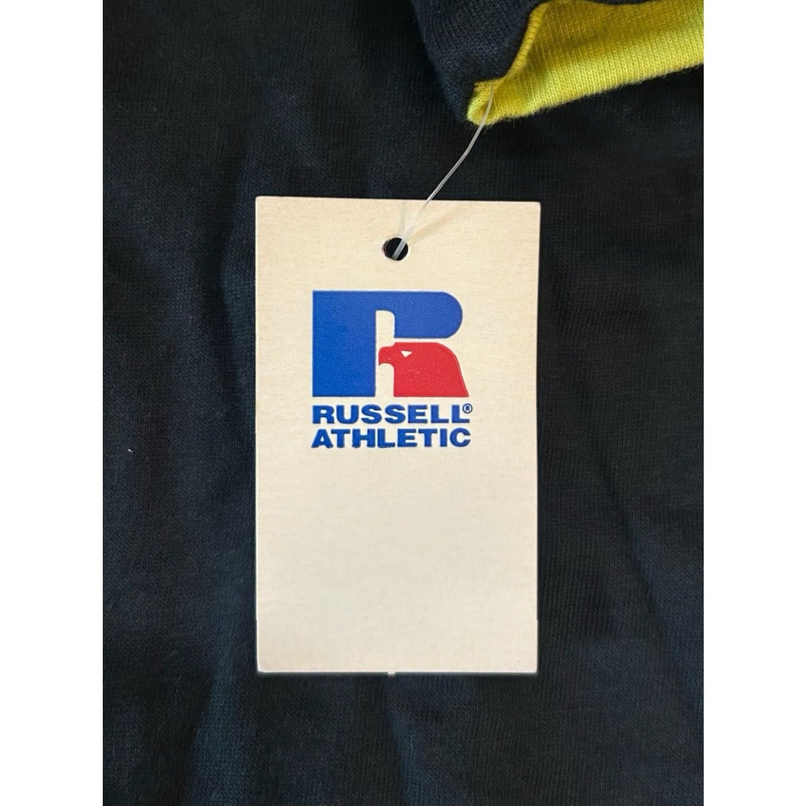 Russell Athletic VINTAGE Russell Athletic T-Shirt Mens XL 100% Cotton Black 90s Deadstock NWT Made in USA 33.5" Long 25" Across 12" Sleeves Size US XL / EU 56 / 4 - 2 Thumbnail
