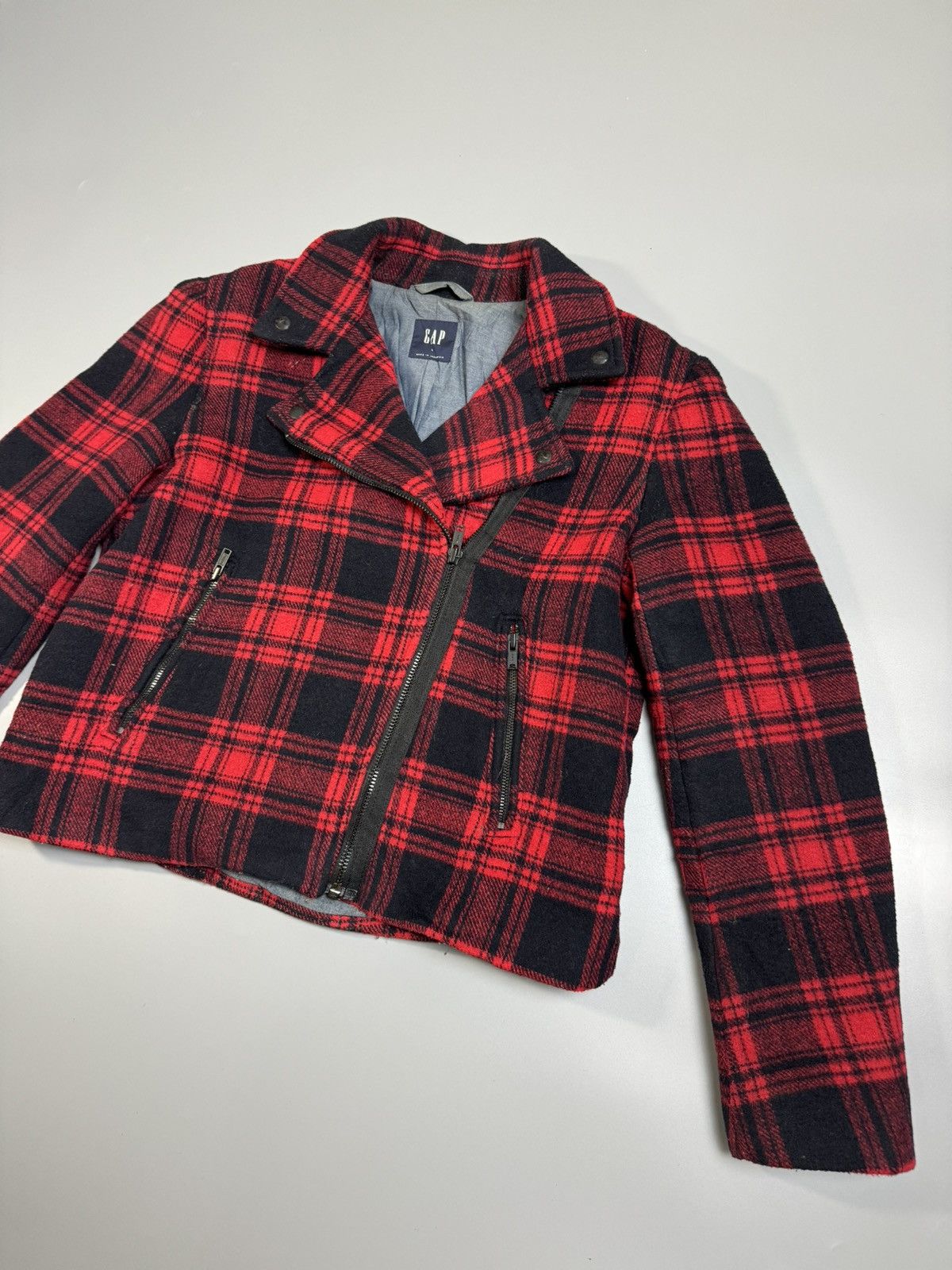 Gap 🔥Vintage 90s🔥 GAP Double Collar Wool Jacket Size L / US 10 / IT 46 - 3 Thumbnail