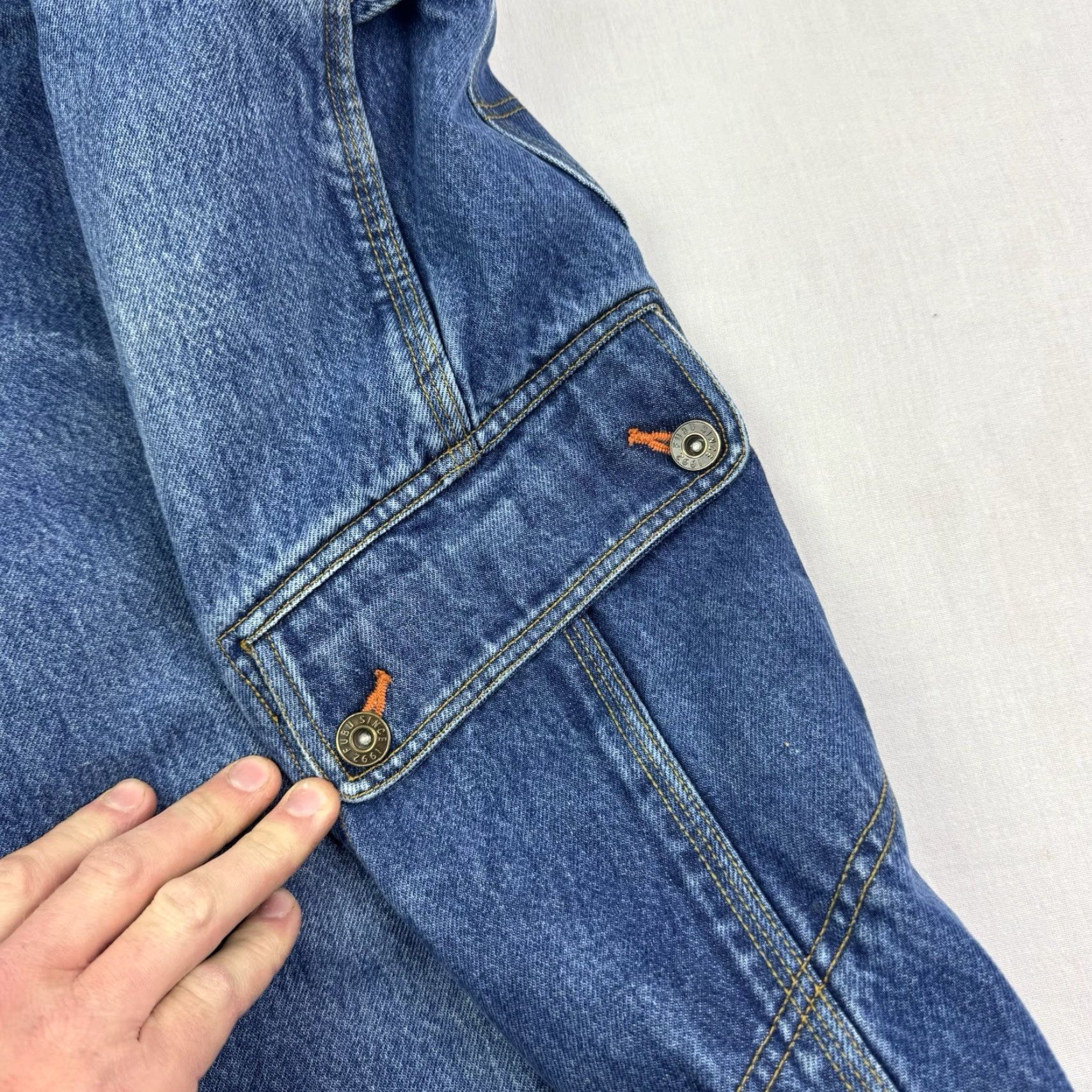 Fubu VINTAGE FUBU Jeans Cargo Baggy 36x34 Adult Blue 90s Y2K Grunge Hip Hop Hipster Wide-Leg Mens Size US 36 / EU 52 - 6 Thumbnail