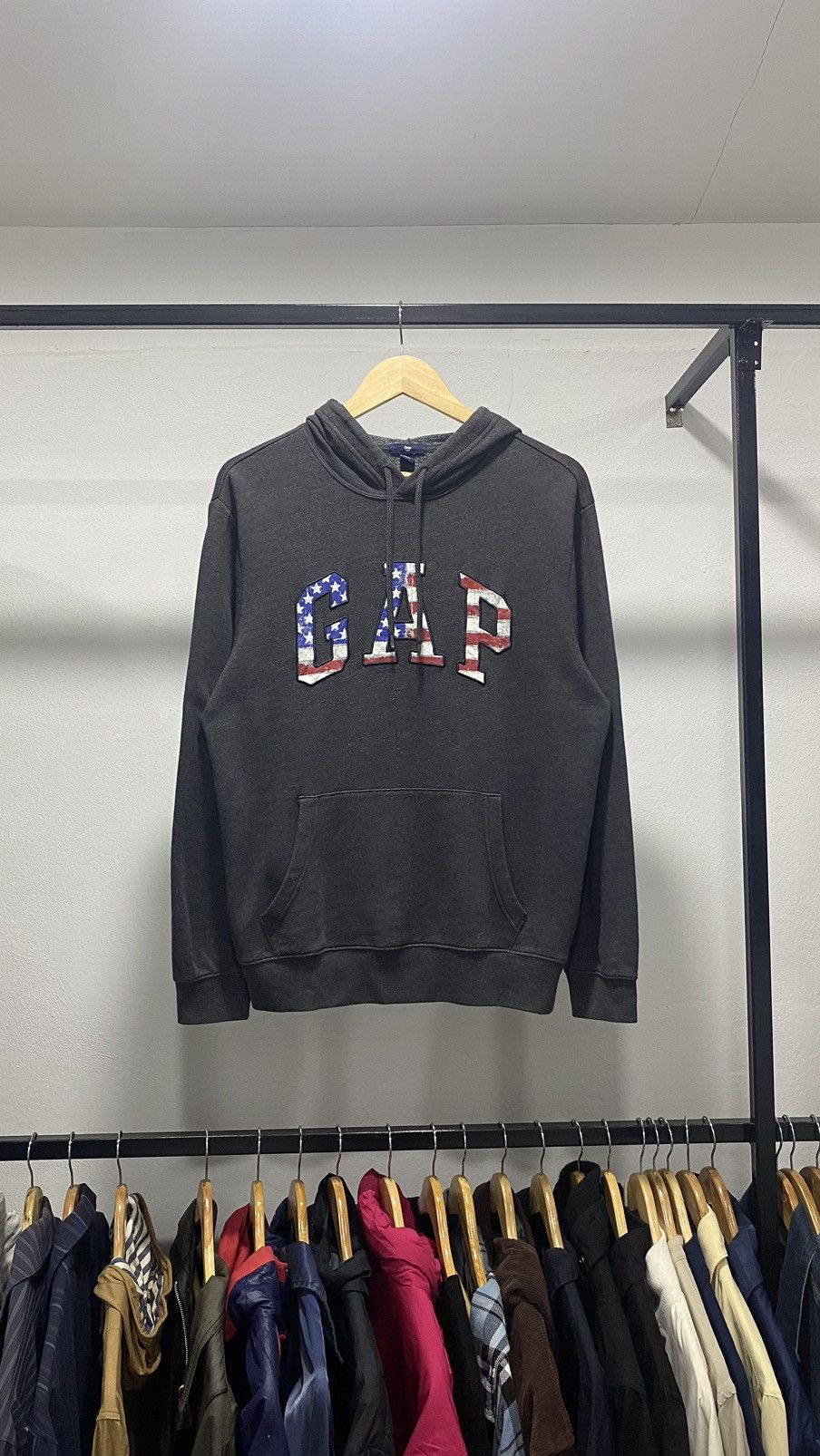 Gap × Vintage GAP USA SPELLOUT PULLOVER HOODIE Size US M / EU 48-50 / 2 - 1 Thumbnail