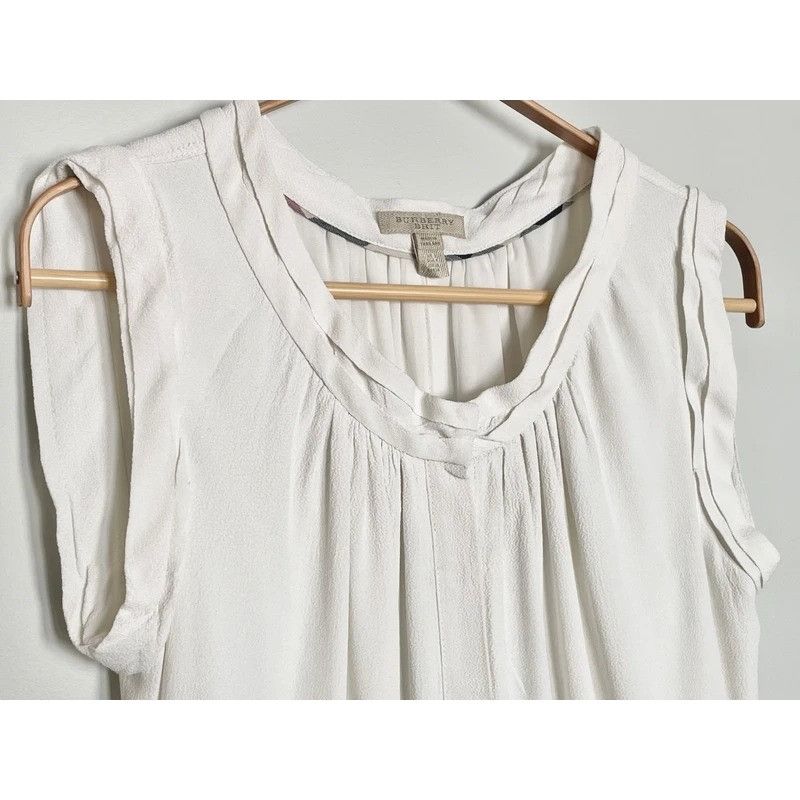 Burberry Burberry Brit Gray White Knee Length Mini Dress US Size 4 Size XS / US 0-2 / IT 36-38 - 7 Thumbnail