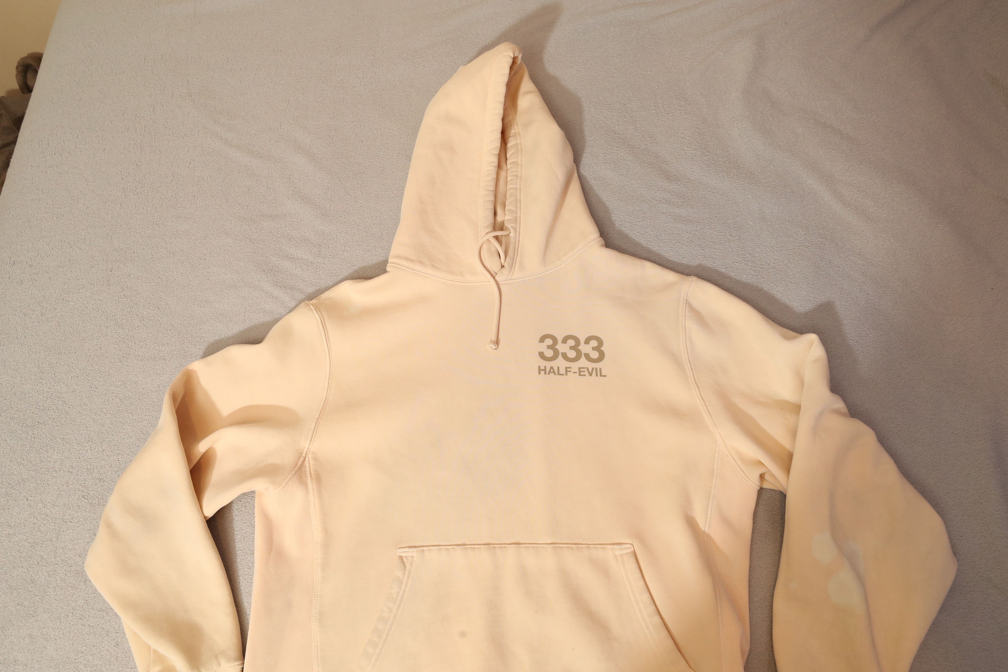 Half Evil 333 Half Evil Cream Hoodie (L) Size US L / EU 52-54 / 3 - 3 Thumbnail