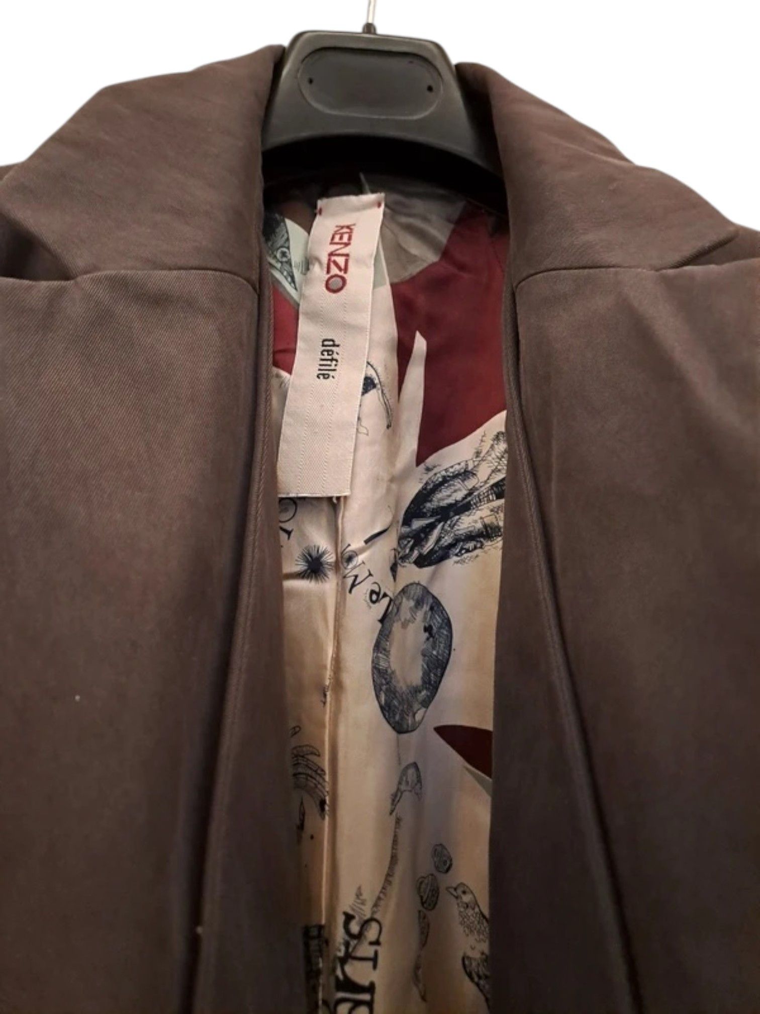 Kenzo Kenzo Défilé Brown Structured Blazer Fur Cuffs Silk Lining Size S / US 4 / IT 40 - 5 Thumbnail