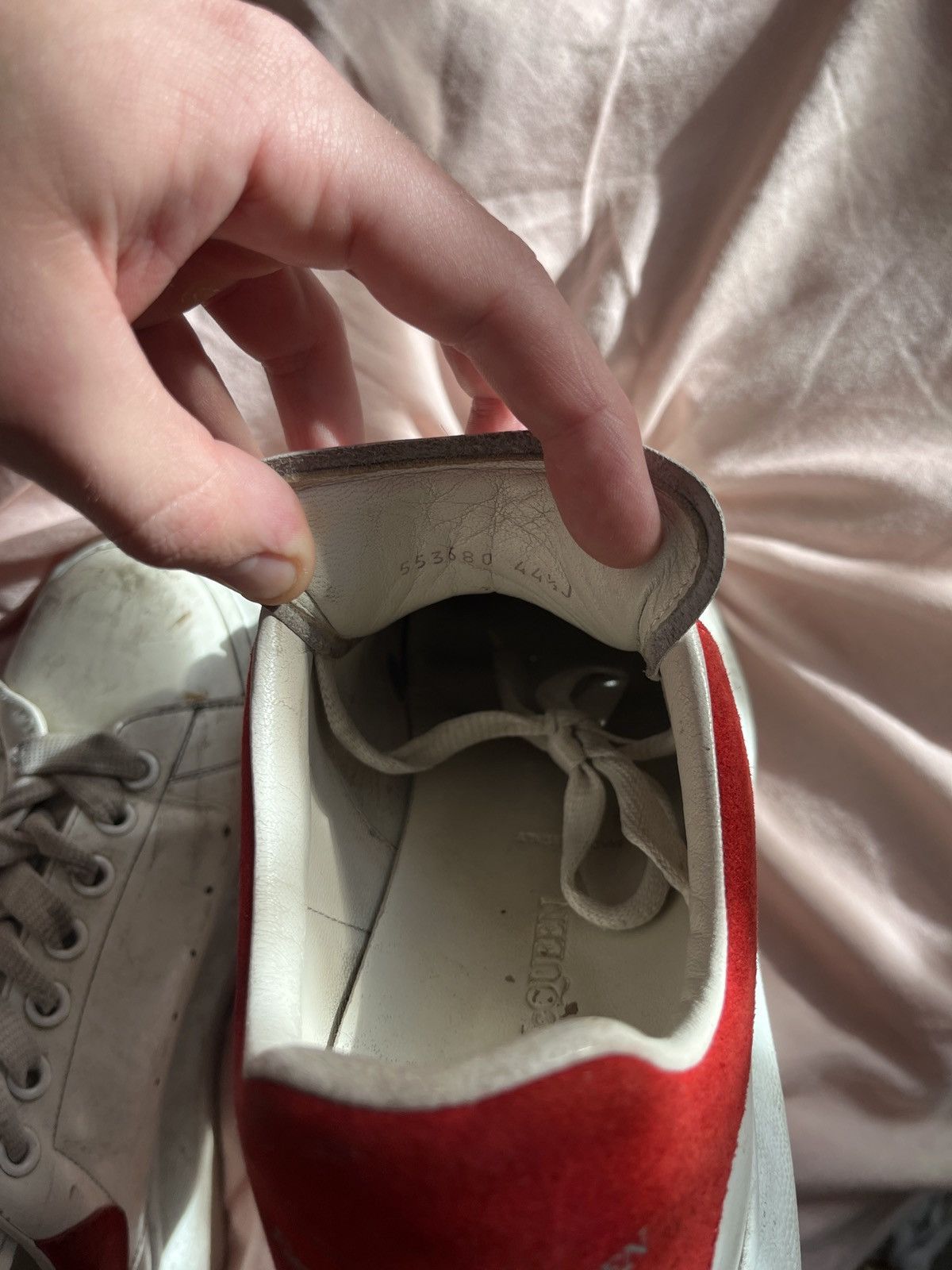 Alexander McQueen Alexander McQueen Men’s Oversized sneaker white/red Size US 11.5 / EU 44-45 - 7 Thumbnail