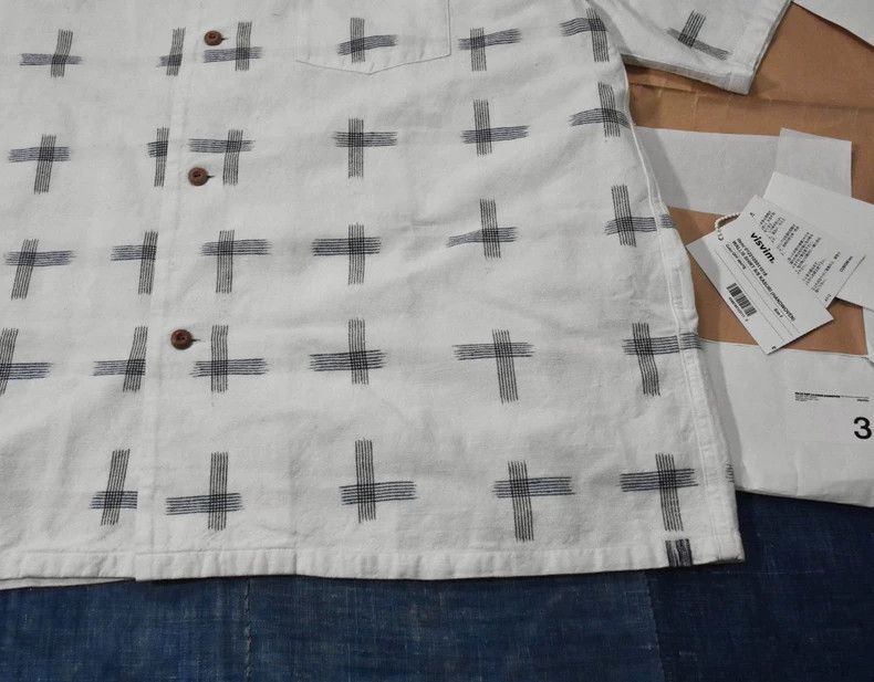 Visvim Visvim22ss Wallis Kasuri Cross Short Sleeve Shirt 2504-Next Size US L / EU 52-54 / 3 - 7 Thumbnail