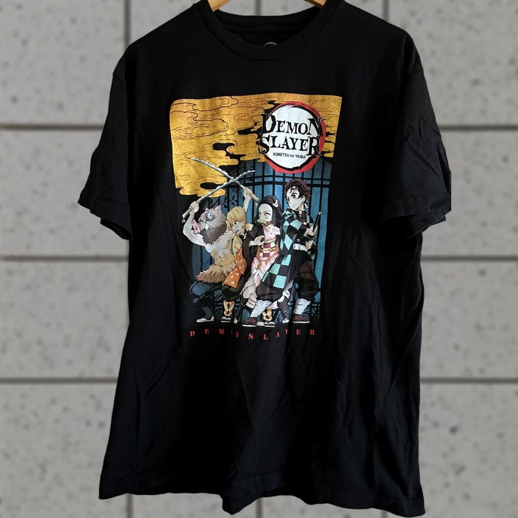 Vintage Demon Slayer Anime Black T-Shirt XL Men Crew Neck Short Sleeve Alstyle Regular Size XL Graphic Print Size US XL / EU 56 / 4 - 1 Thumbnail