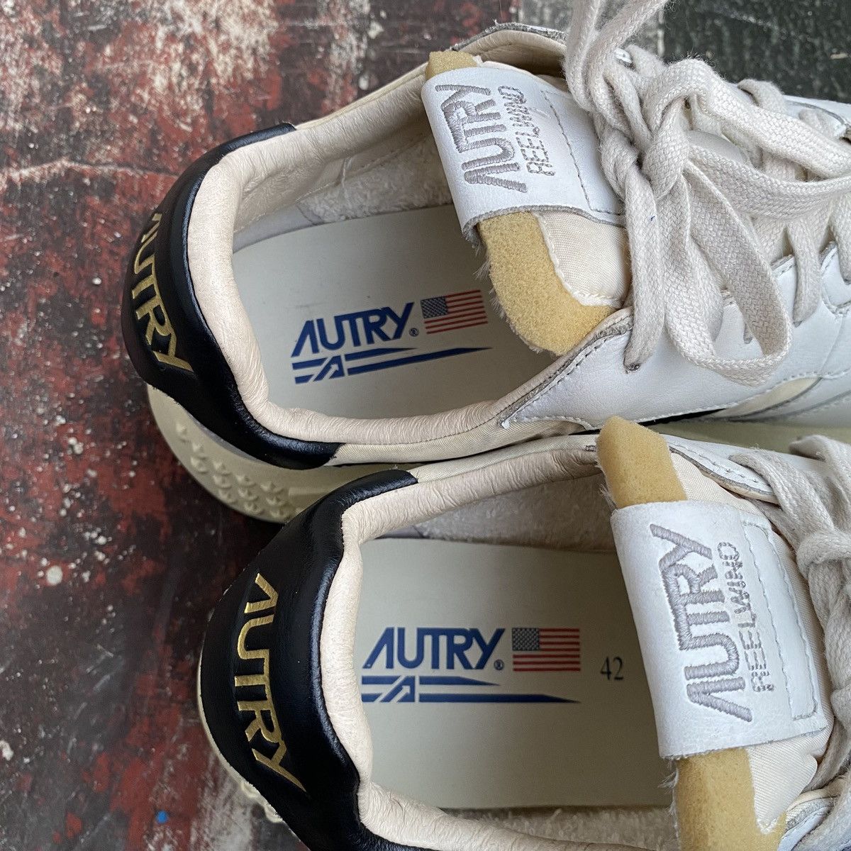 AUTRY AUTRY reelwind leather white black Size US 9 / EU 42 - 5 Thumbnail