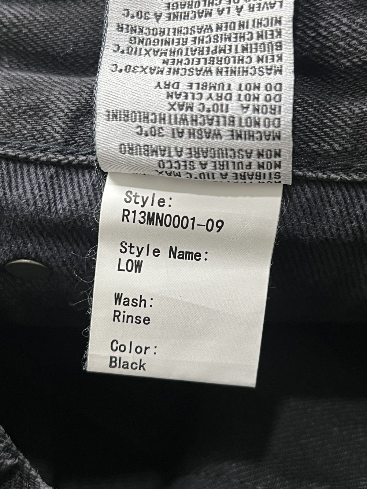 R13 R13 LOW SELVEDGE Black Denim Pants Size US 32 / EU 48 - 5 Thumbnail