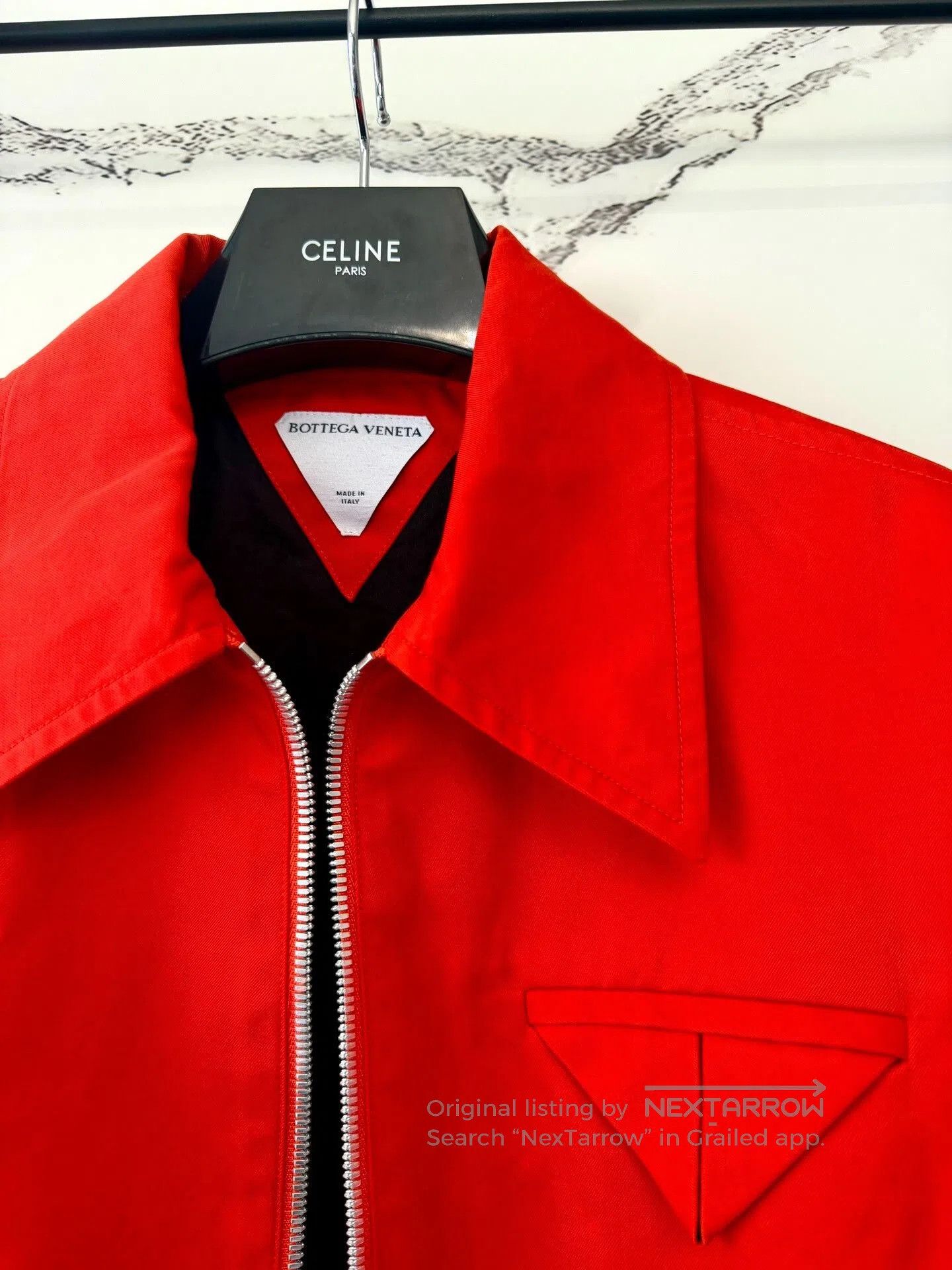 Bottega Veneta bv Red Cropped Jacket. Size M / US 6-8 / IT 42-44 - 2 Thumbnail