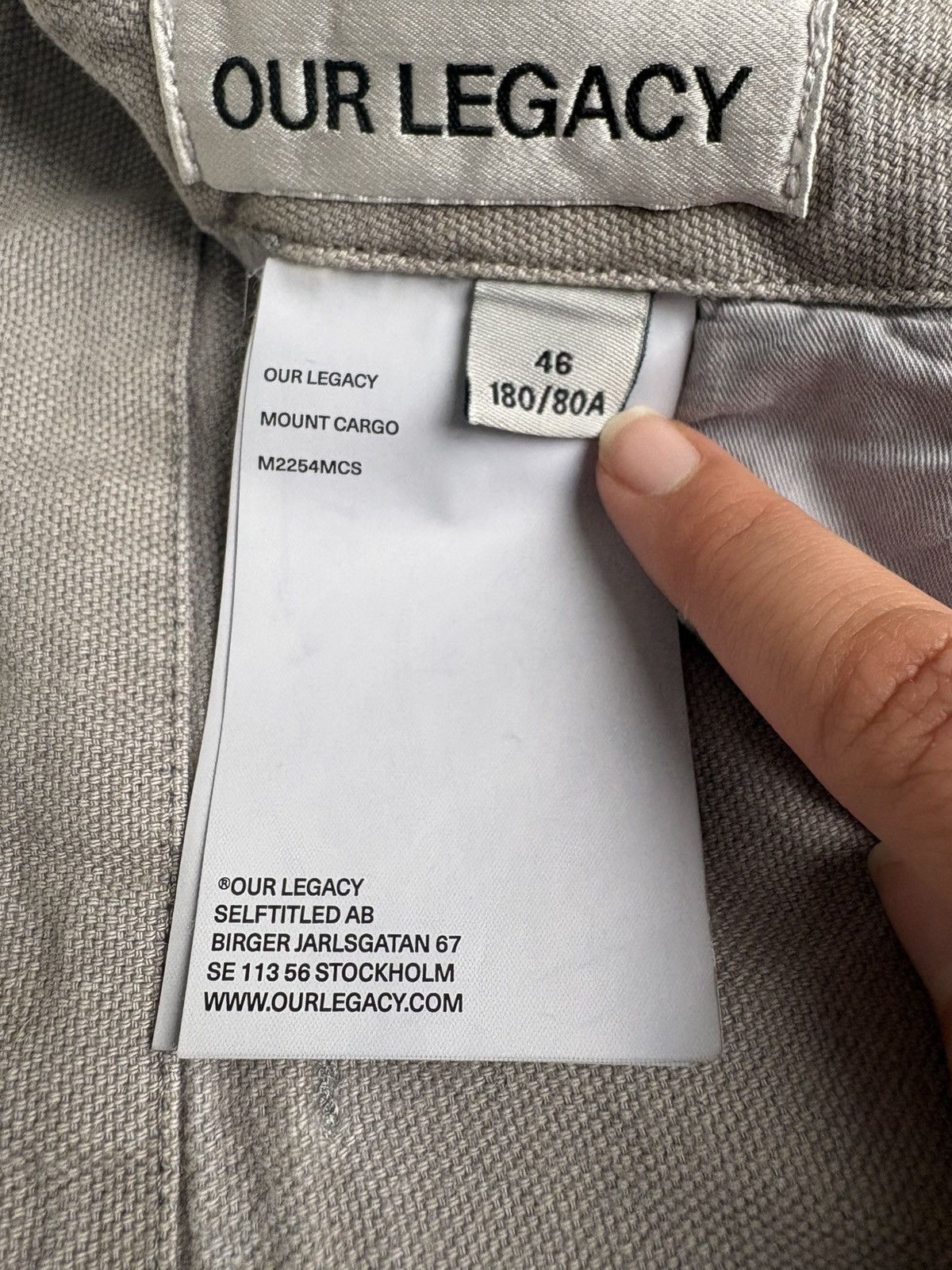 Our Legacy ($400) Our Legacy Mount Cargo Trousers in Stone Gravel Size US 30 / EU 46 - 13 Thumbnail
