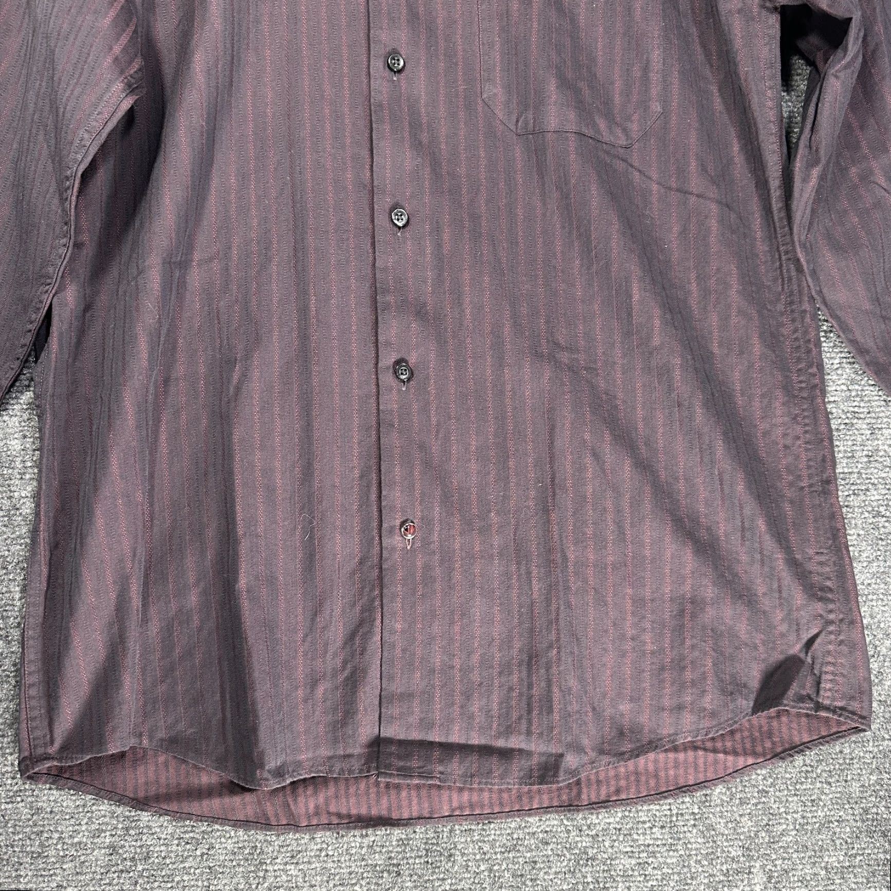 Ben Sherman Ben Sherman Shirt Mens 15 Medium Button Up Purple Stripe Cotton Pocket Size US M / EU 48-50 / 2 - 2 Thumbnail