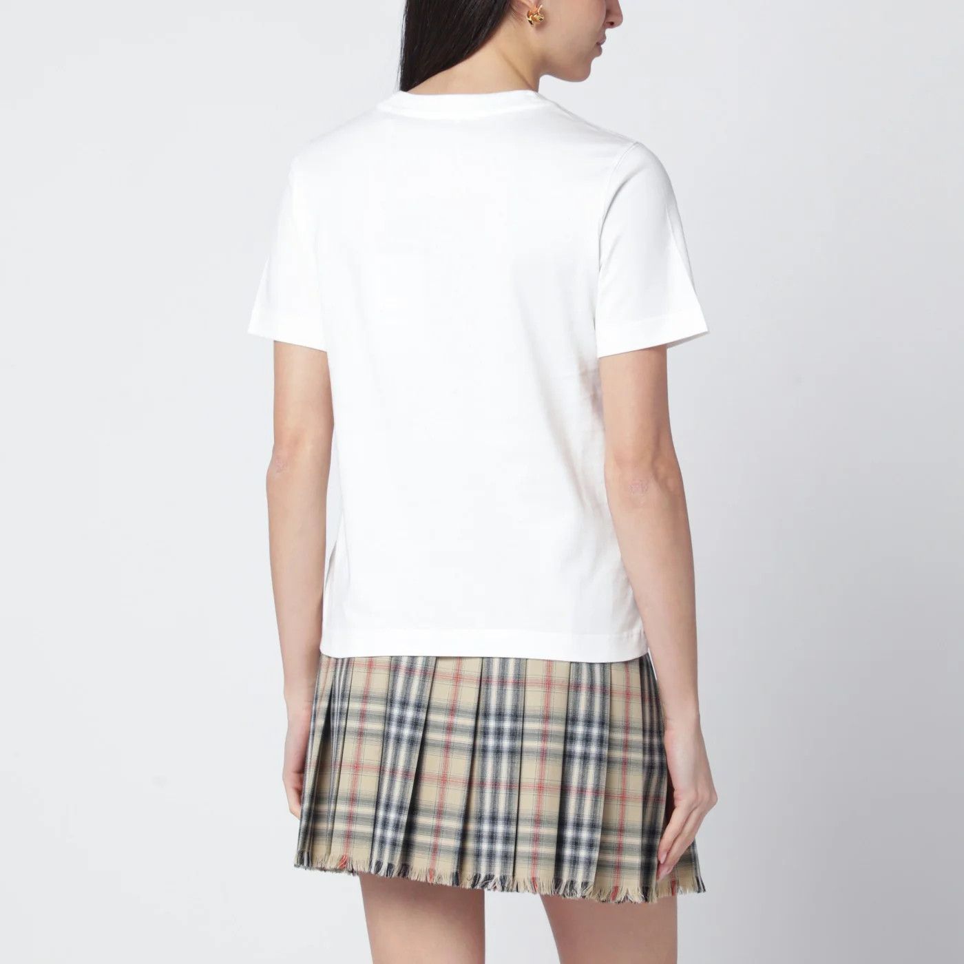 Burberry o1d2blof0426 Short Sleeve T-Shirt With Logo Print in White Size M / US 6-8 / IT 42-44 - 3 Thumbnail