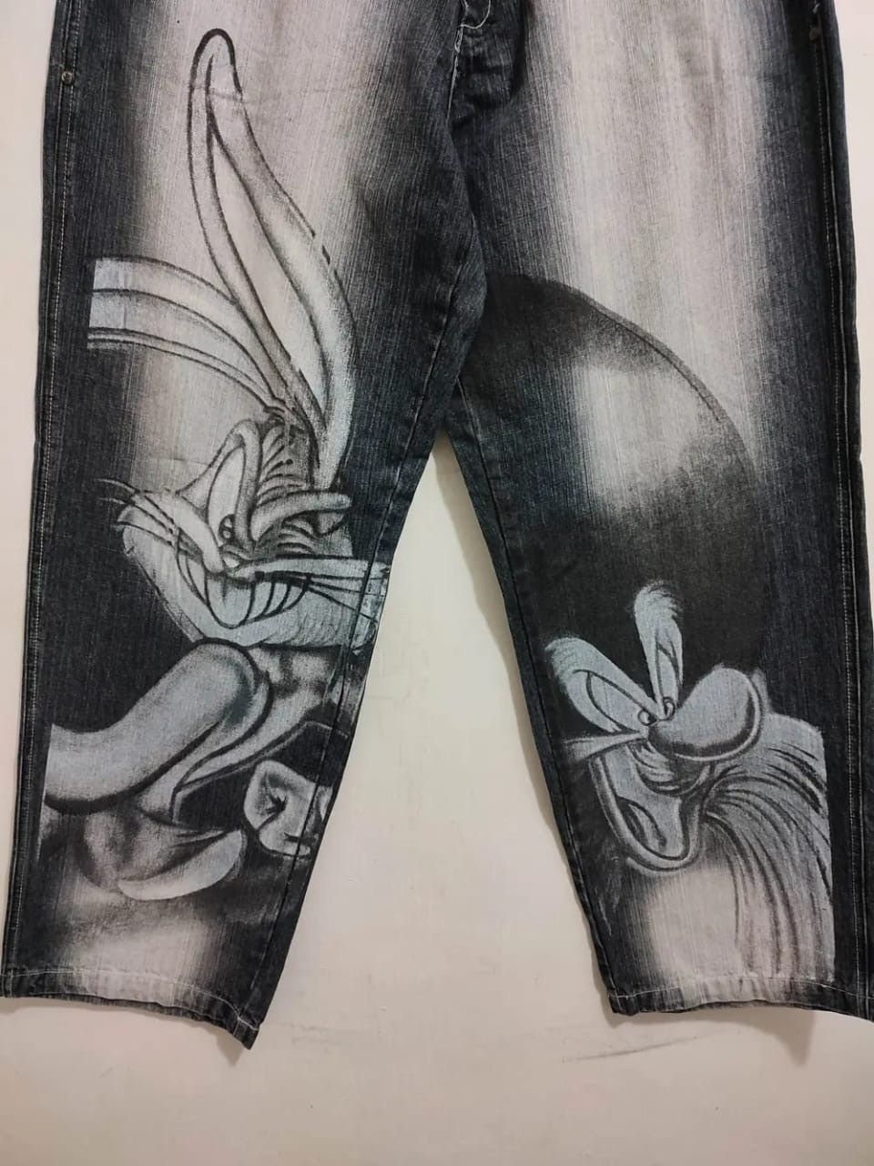 Cartoon Network Lot29 x Looney Tunes Big Painting Cartoon Design Jeans Size US 40 / EU 56 - 5 Thumbnail