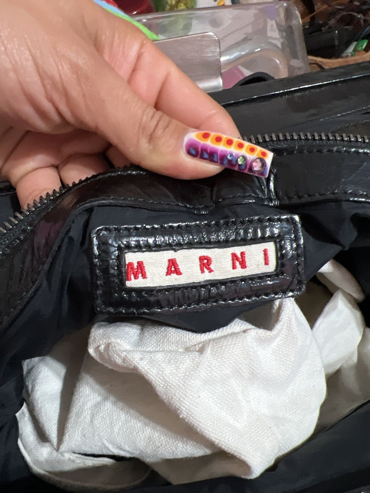 Marni Marni Croc Embossed Leather Bag Size ONE SIZE - 3 Thumbnail