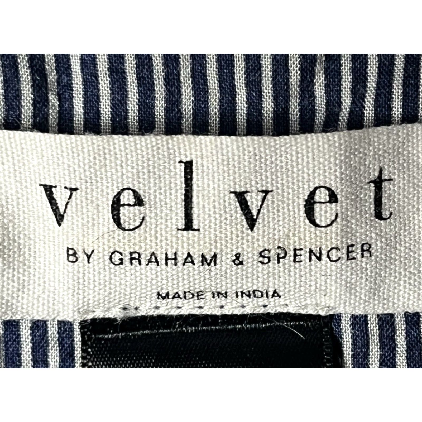 Velvet Velvet by Graham & Spencer Jumpsuit Womens Abstract Print V-Neck Short Sleeve Navy Blue M Regular One-Piece Size 32" / US 10 / IT 46 - 6 Thumbnail