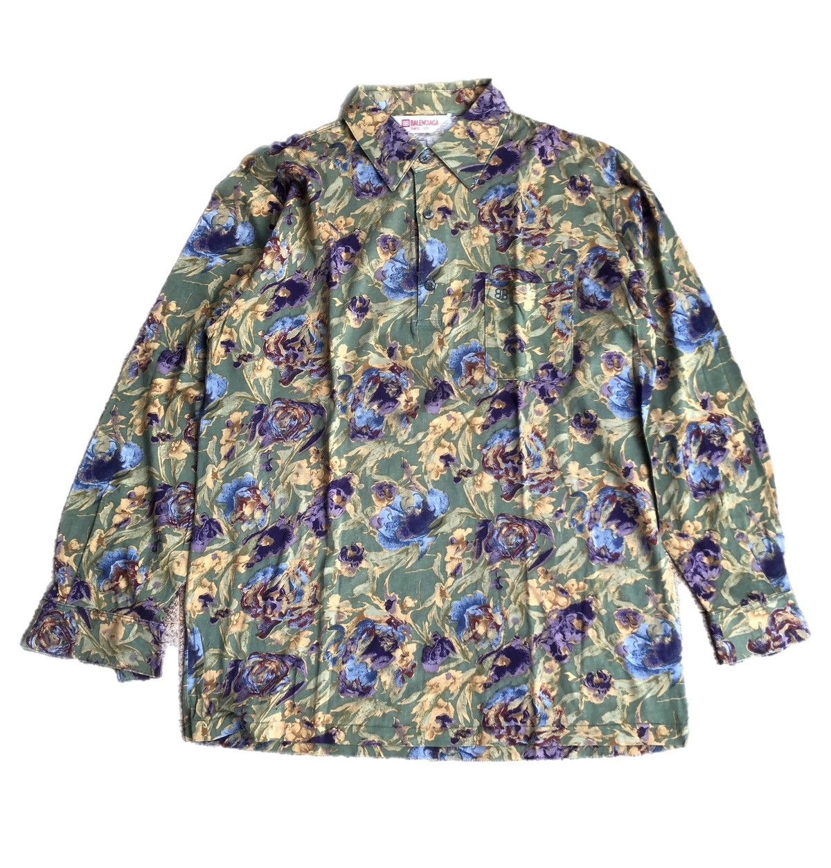 Balenciaga Balenciaga Floral Pattern Shirt Beautiful Detail Size US L / EU 52-54 / 3 - 1 Thumbnail