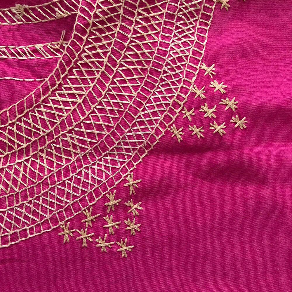 Designer New Pink Hand Made Embroidered Blouse L Size L / US 10 / IT 46 - 4 Thumbnail
