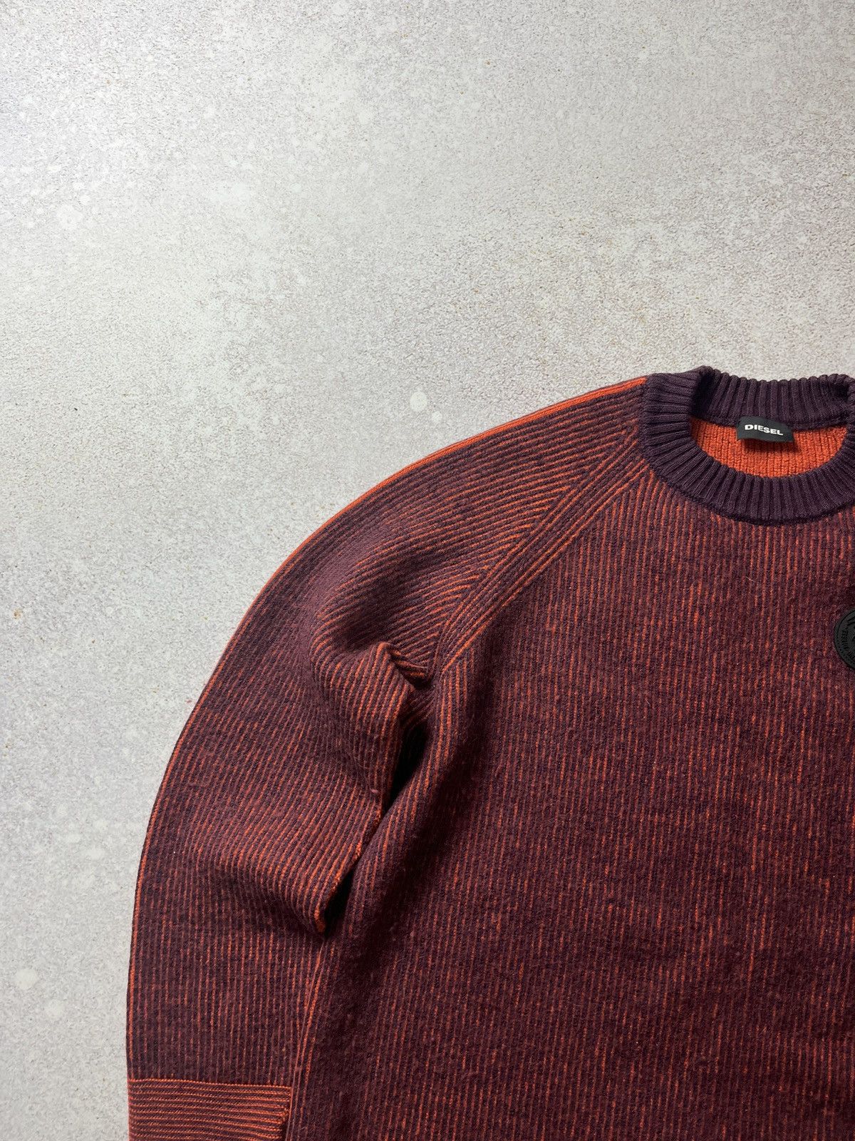Diesel Vintage Diesel Orange Sweater Grunge Avant Garde Y2K Size US S / EU 44-46 / 1 - 3 Thumbnail
