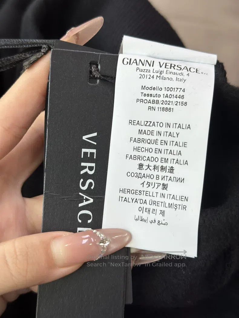 Versace Versace Men's black zippered casual crew neck sweatshirt l Size US S / EU 44-46 / 1 - 8 Thumbnail