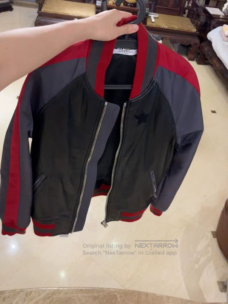 Givenchy Givenchy Size 48 New Black Leather Mixed Jacket, Size 48 Size US M / EU 48-50 / 2 - 3 Thumbnail