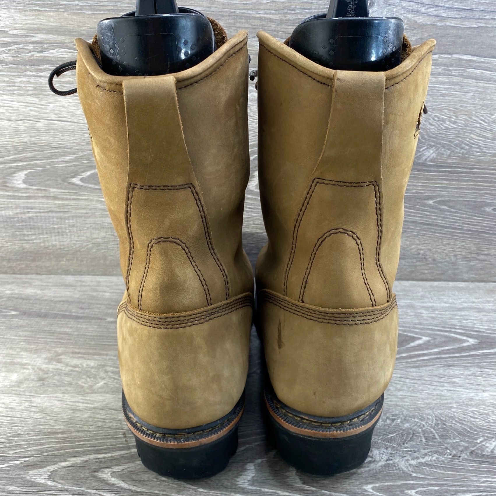 Vintage VINTAGE Golden Retriever Logger Boots Mens 12W Brown Leather Waterproof Composite Toe Shoes Workwear - Thinsulate Ultra Insulation - Vibram Sole Mens Size US 12 / EU 45 - 7 Thumbnail