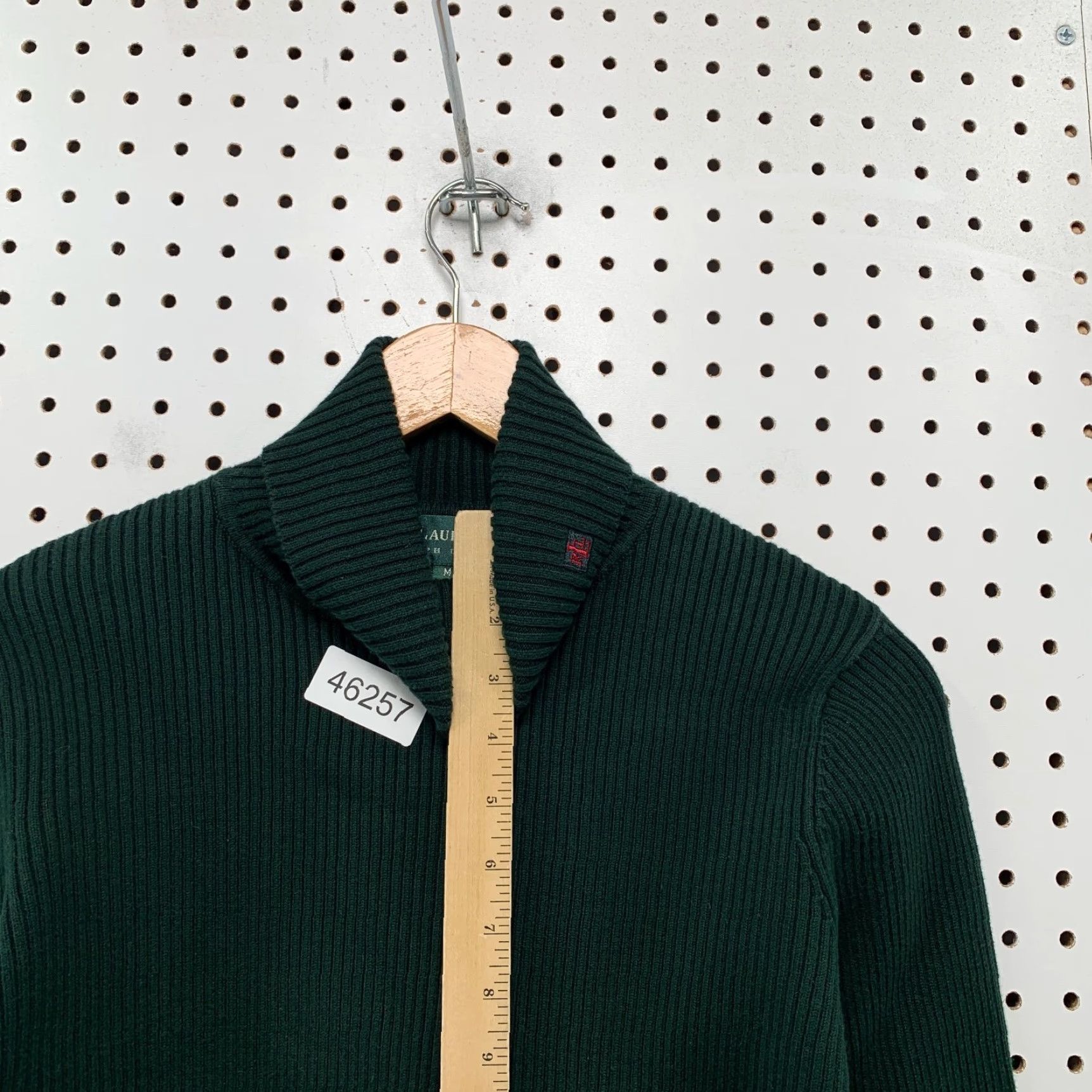 Ralph Lauren VINTAGE Lauren Ralph Lauren Sweater Womens Medium Green Rib Knit Turtleneck Made Japan Size M / US 6-8 / IT 42-44 - 7 Thumbnail