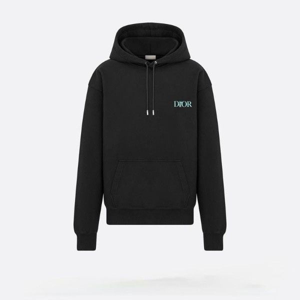 image of O1W1Db10324 Oversized Dior Jardin Hoodies In Black, Men's (Size XL)