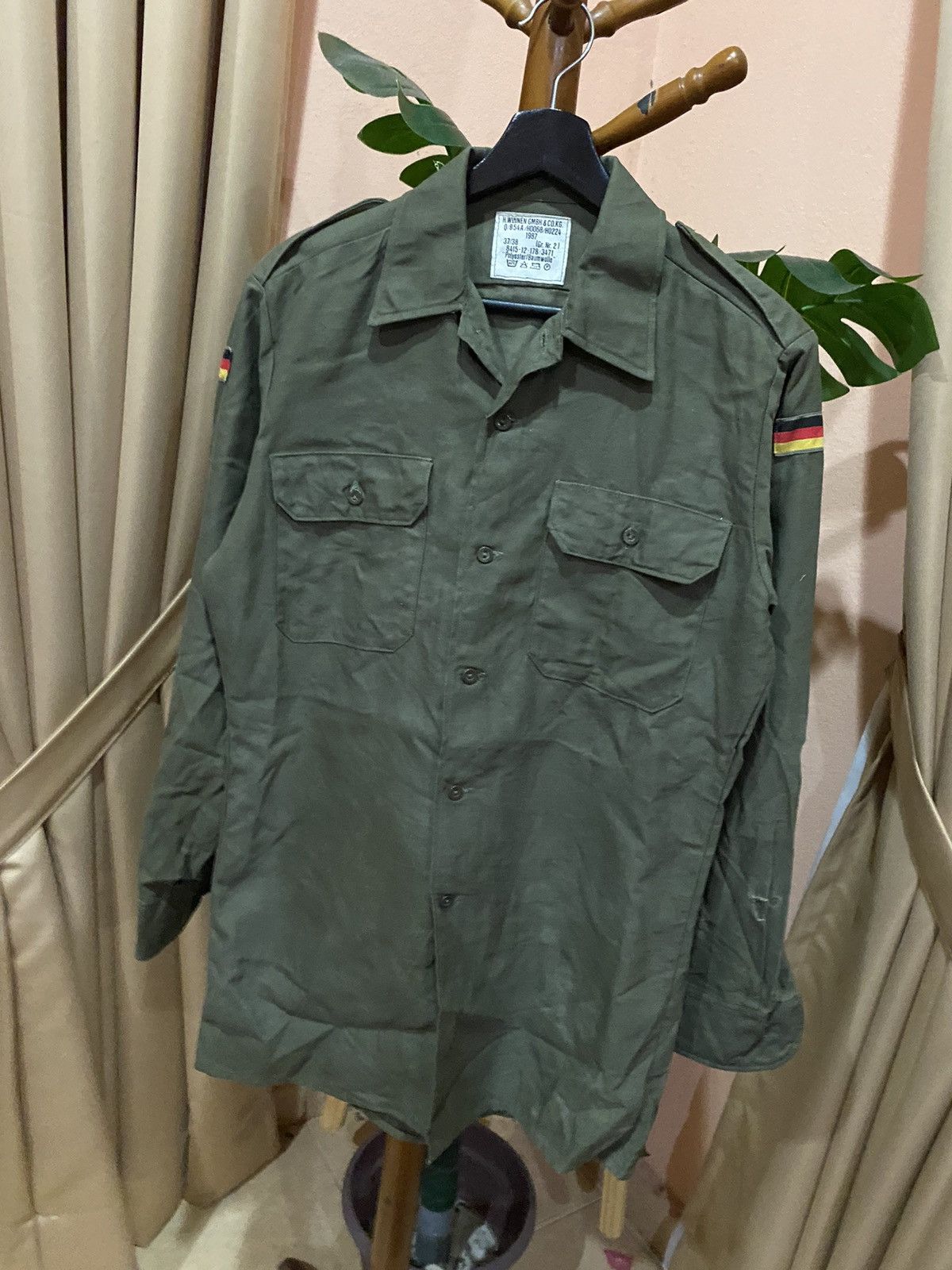 Other Vintage German Military Shirt Bundeswehr Field Uniform 1987 Size US M / EU 48-50 / 2 - 2 Thumbnail