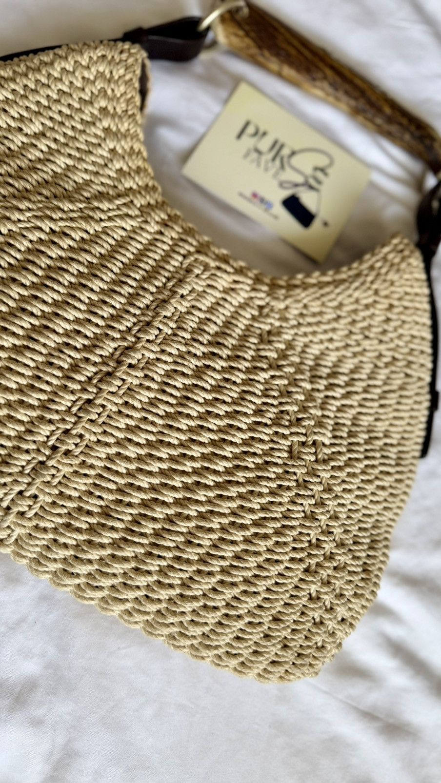 Yves Saint Laurent Yves Saint Laurent Mombasa Raffia Tom Ford Hobo Shoulder Bag Size ONE SIZE - 8 Thumbnail