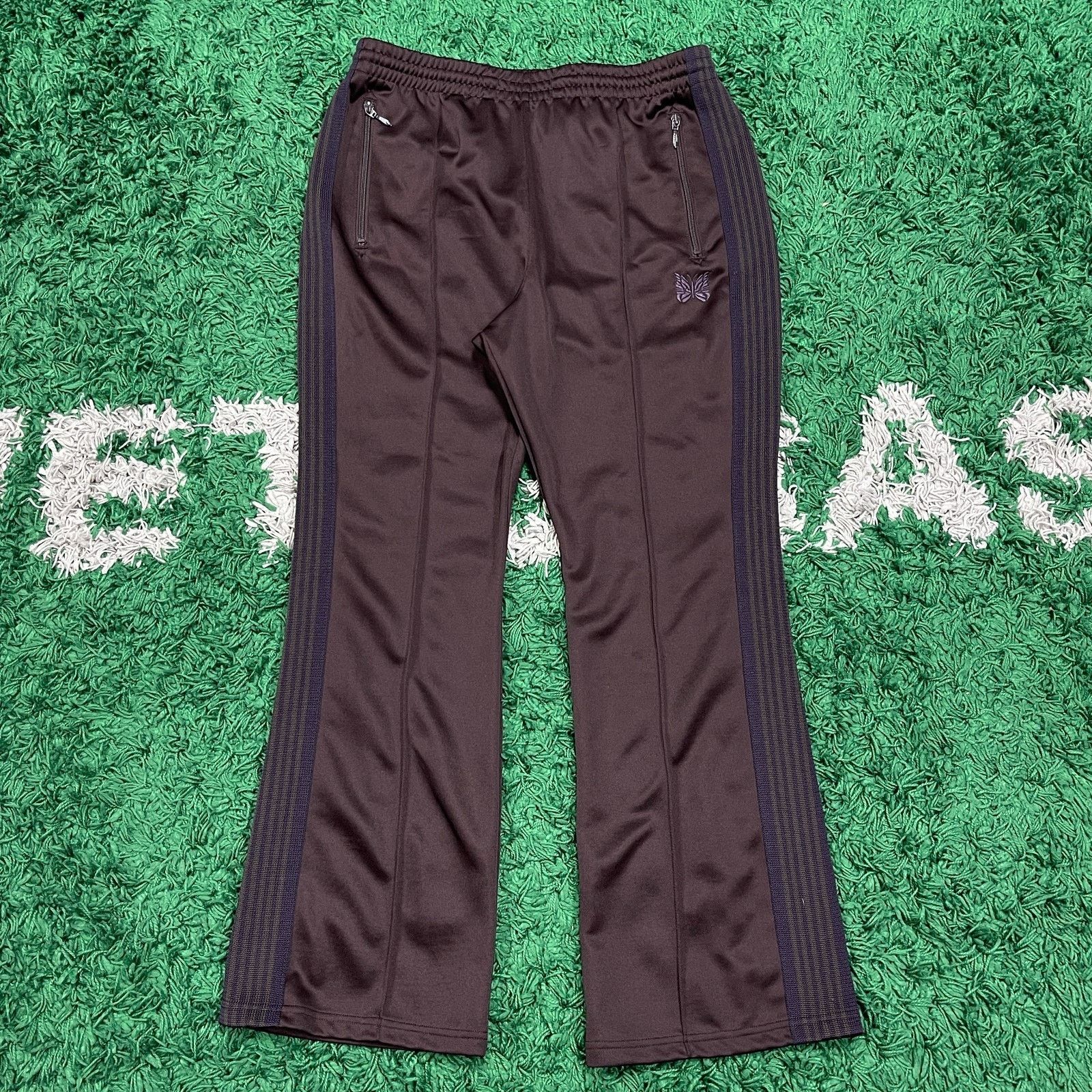 Needles × Nepenthes Needles Poly Boot Cut Track Pants size Medium M Brown Purple Size US 30 / EU 46 - 1 Thumbnail
