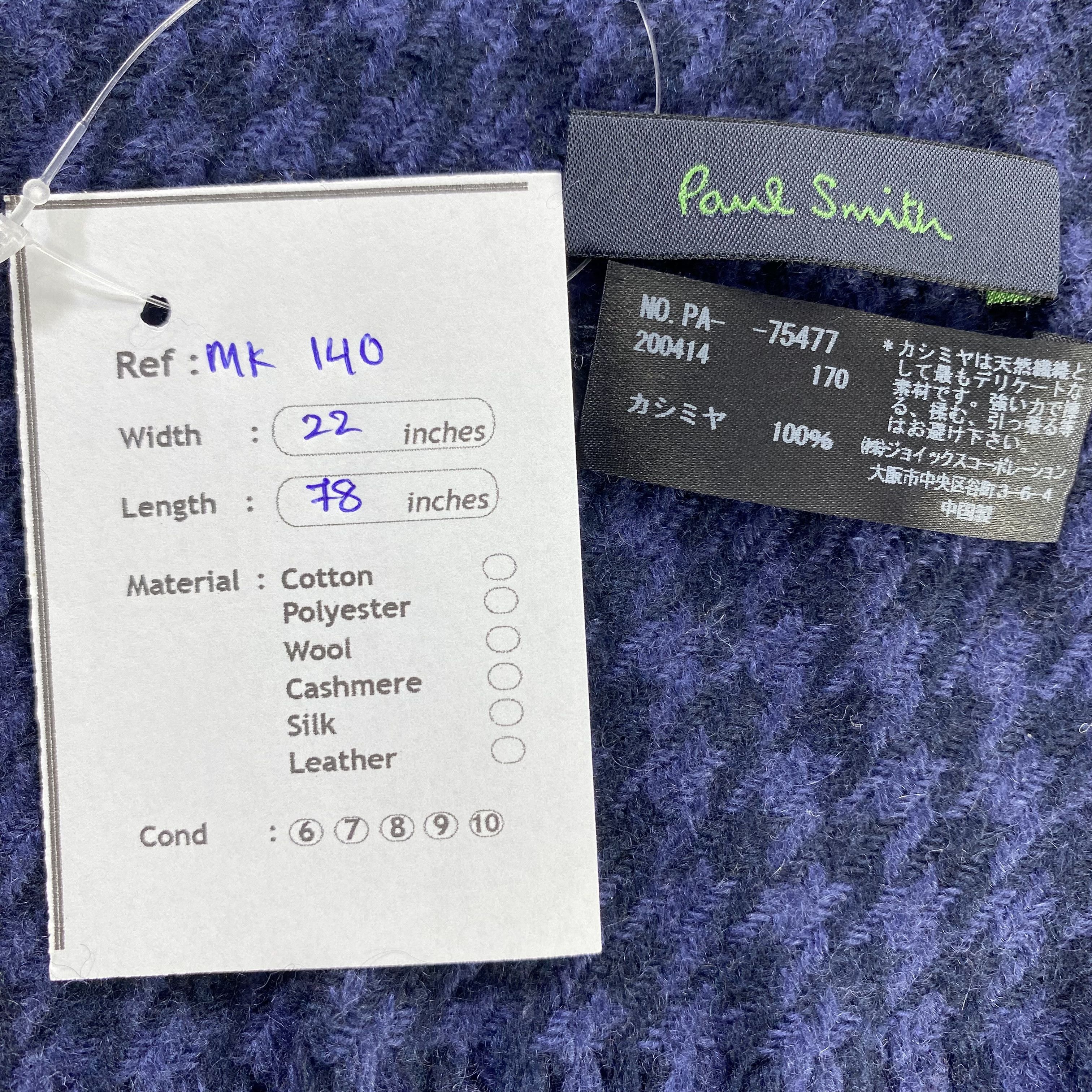 Paul Smith Paul Smith Scarf Neck Wrap Cashmere Muffler Size ONE SIZE - 6 Thumbnail