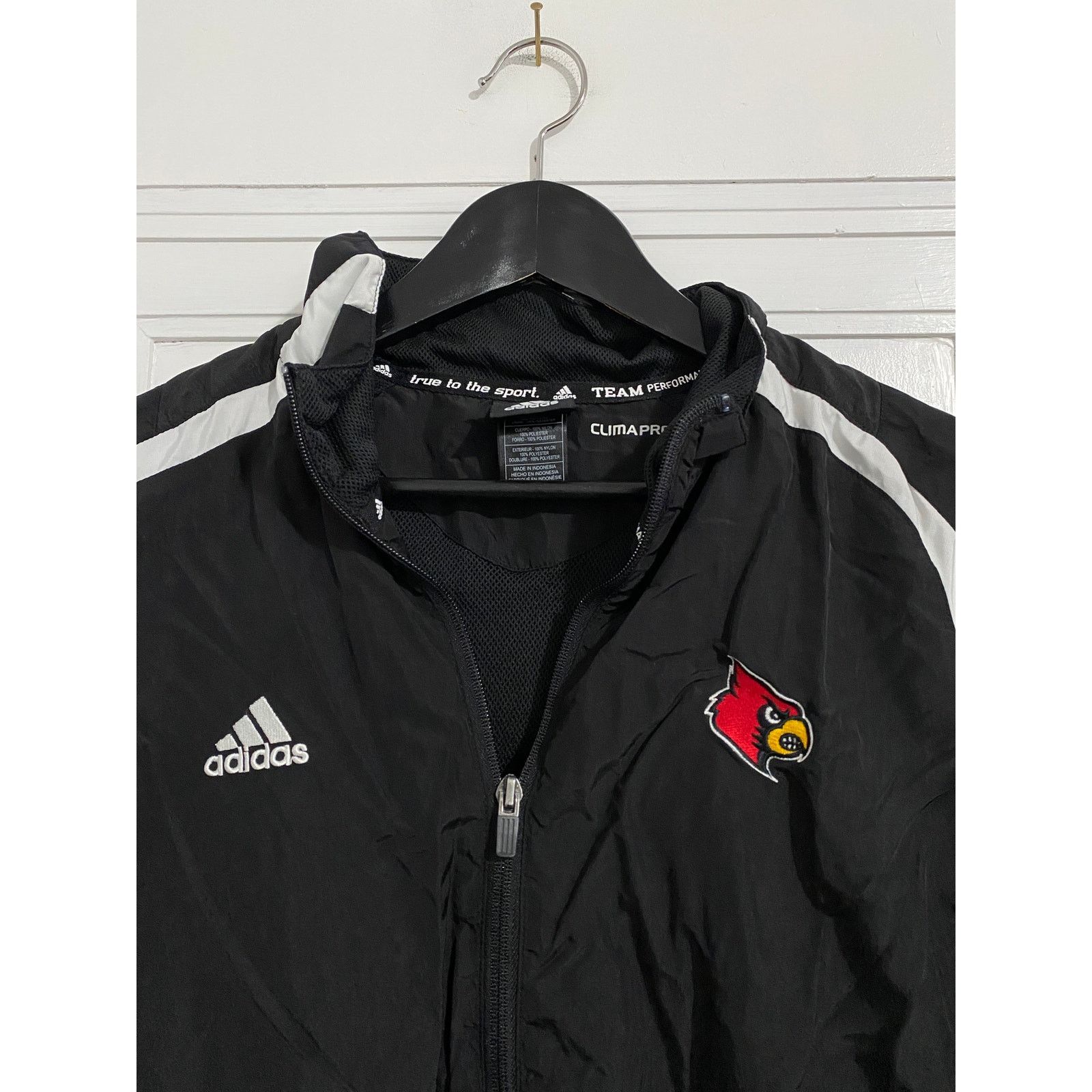 Adidas Louisville Cardinals Adidas Full-Zip Windbreaker Jacket Sz M Size US M / EU 48-50 / 2 - 2 Thumbnail