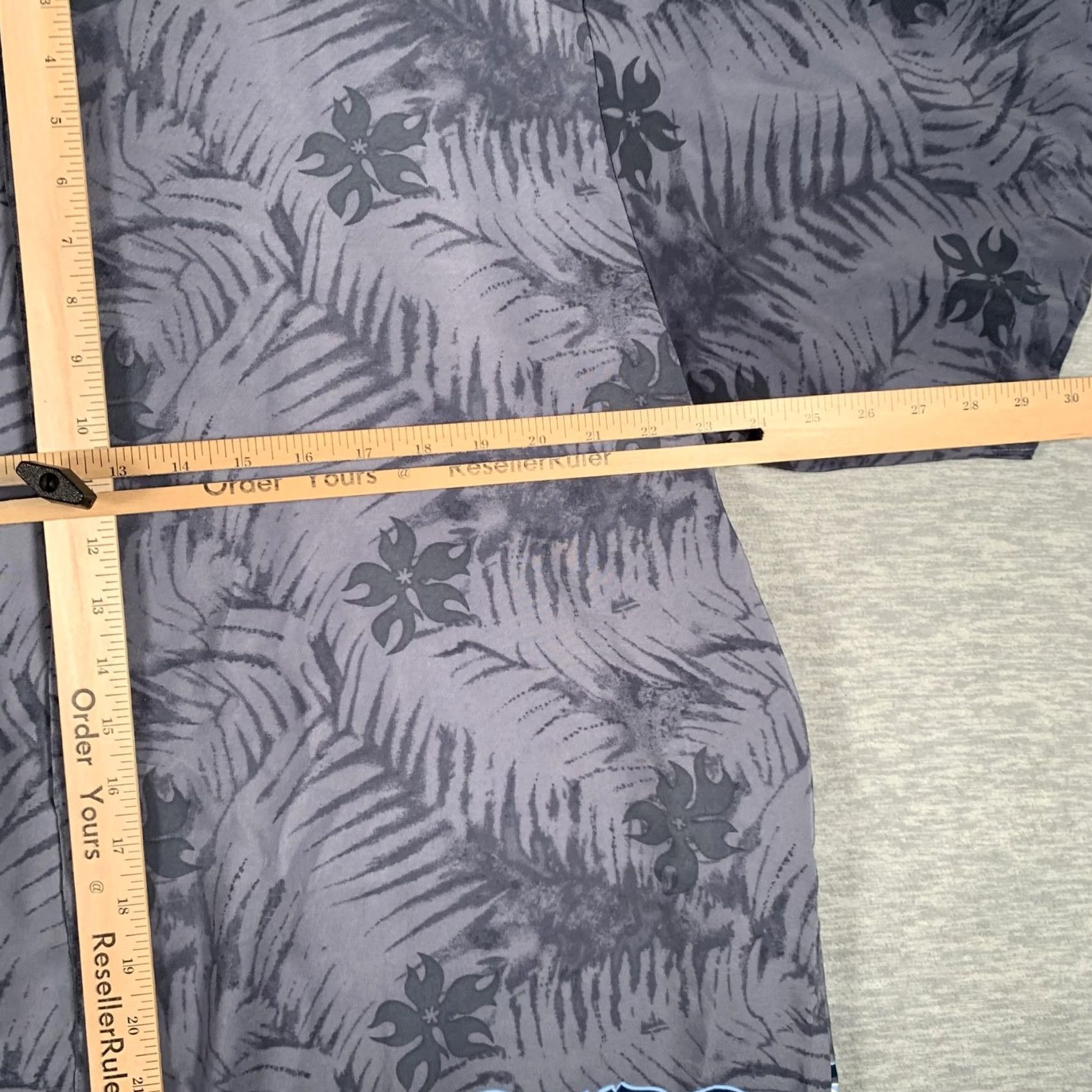 Sideout Sideout Hawaiian Shirt Mens XL Gray Blue Floral Border Aloha Button Front Casual Shirt Size US XL / EU 56 / 4 - 7 Thumbnail