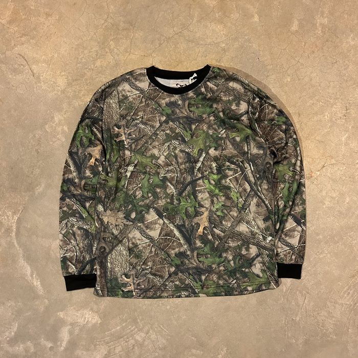 Vintage Crazy Vintage Y2K Woodland Camo Thermal Shirt Essential | Grailed