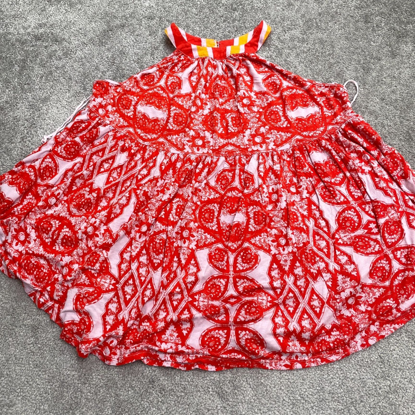 Free People Free People Paisley Halter Top Womens Small Red Racerback Casual Linen Blend Shirt Sleeveless Beach Bohemian Women XS? Size S / US 4 / IT 40 - 3 Thumbnail