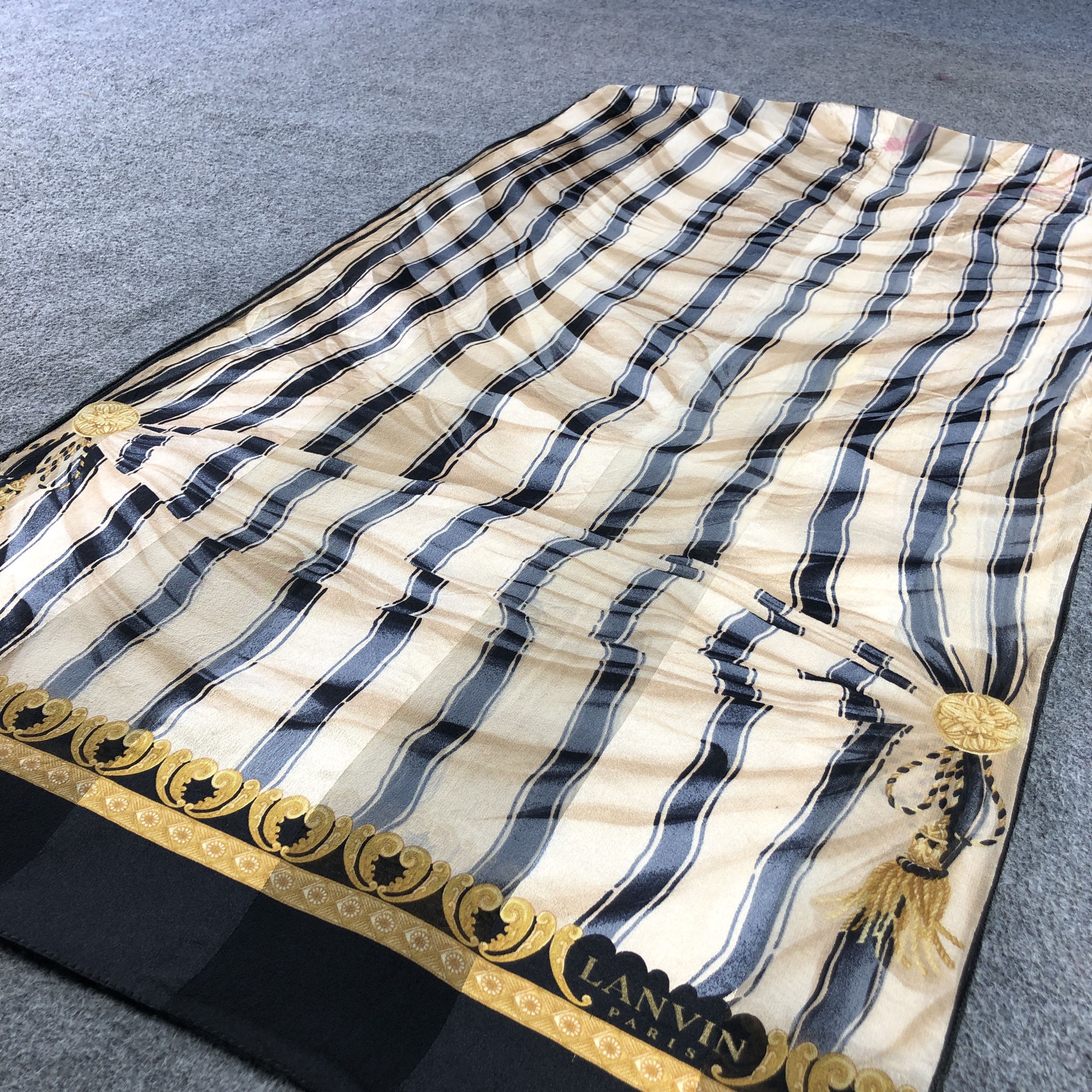 Lanvin Lanvin Hand Rolled Silk Stole Silk Scarf M1383 Size ONE SIZE - 3 Thumbnail