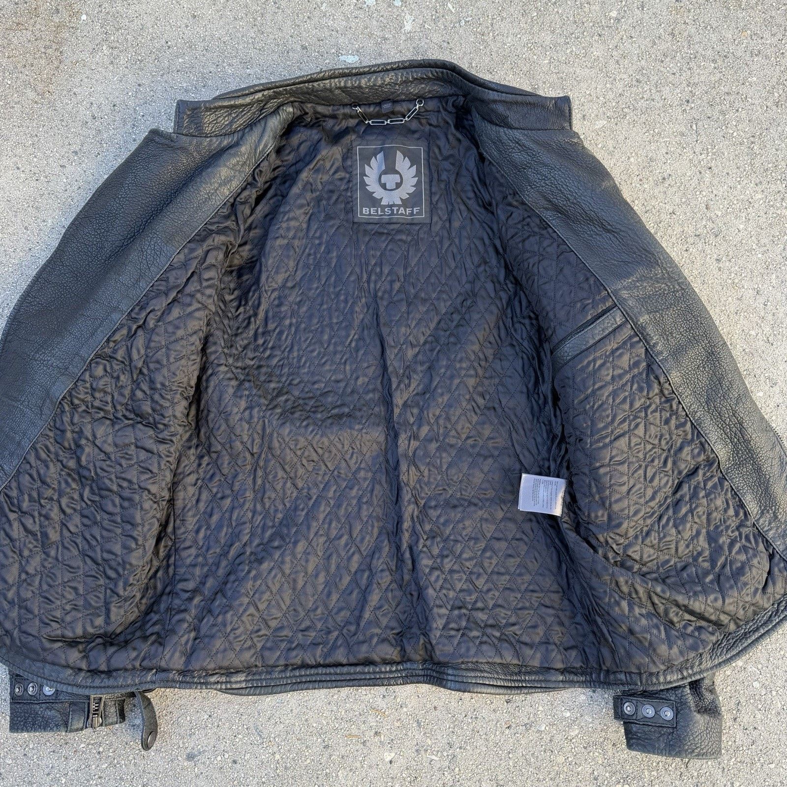 Belstaff × Leather Belstaff Black Biker Moto Kendal Leather Jacket Sz 56 Size US XXL / EU 58 / 5 - 4 Thumbnail